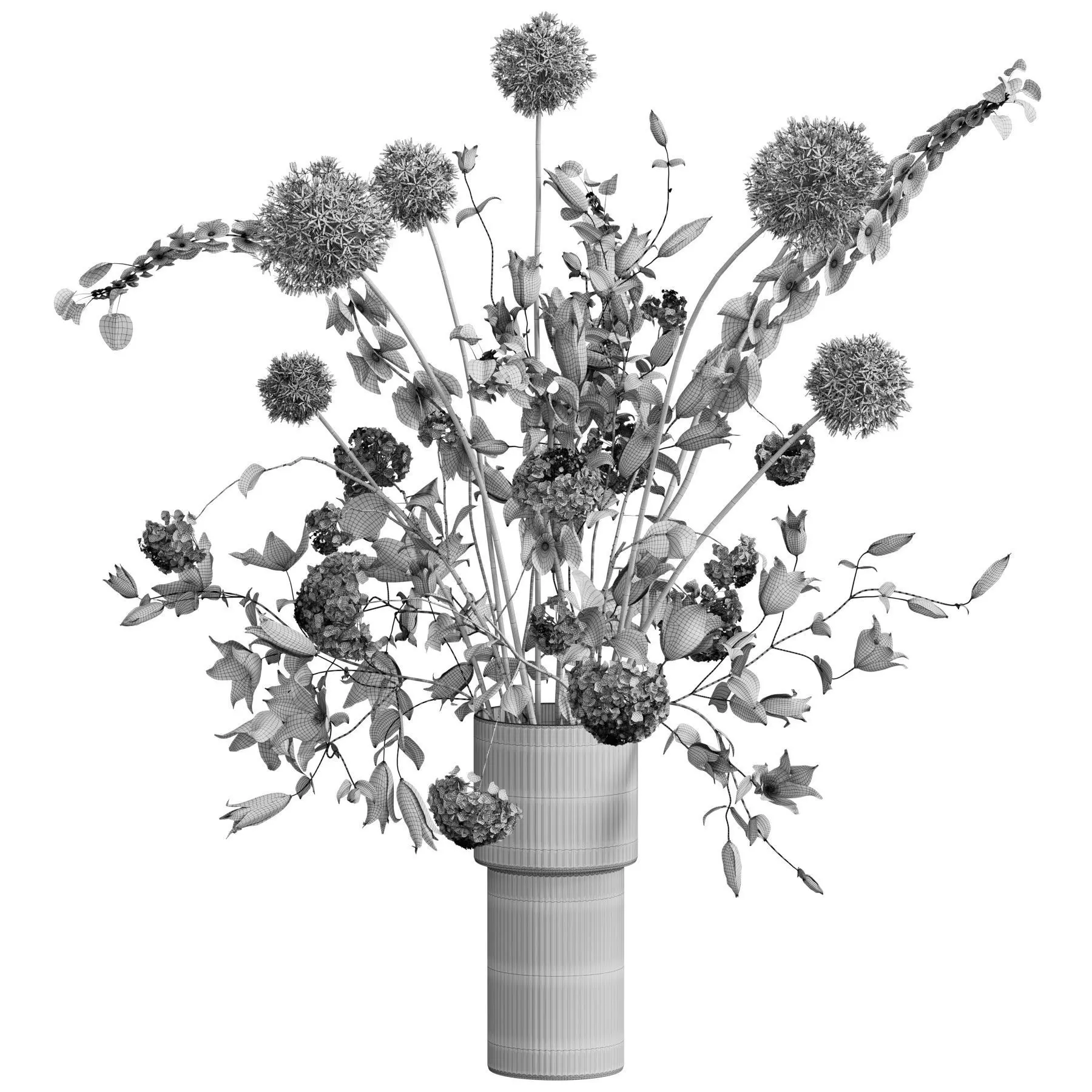 Flower In Vase 102 3D model_6