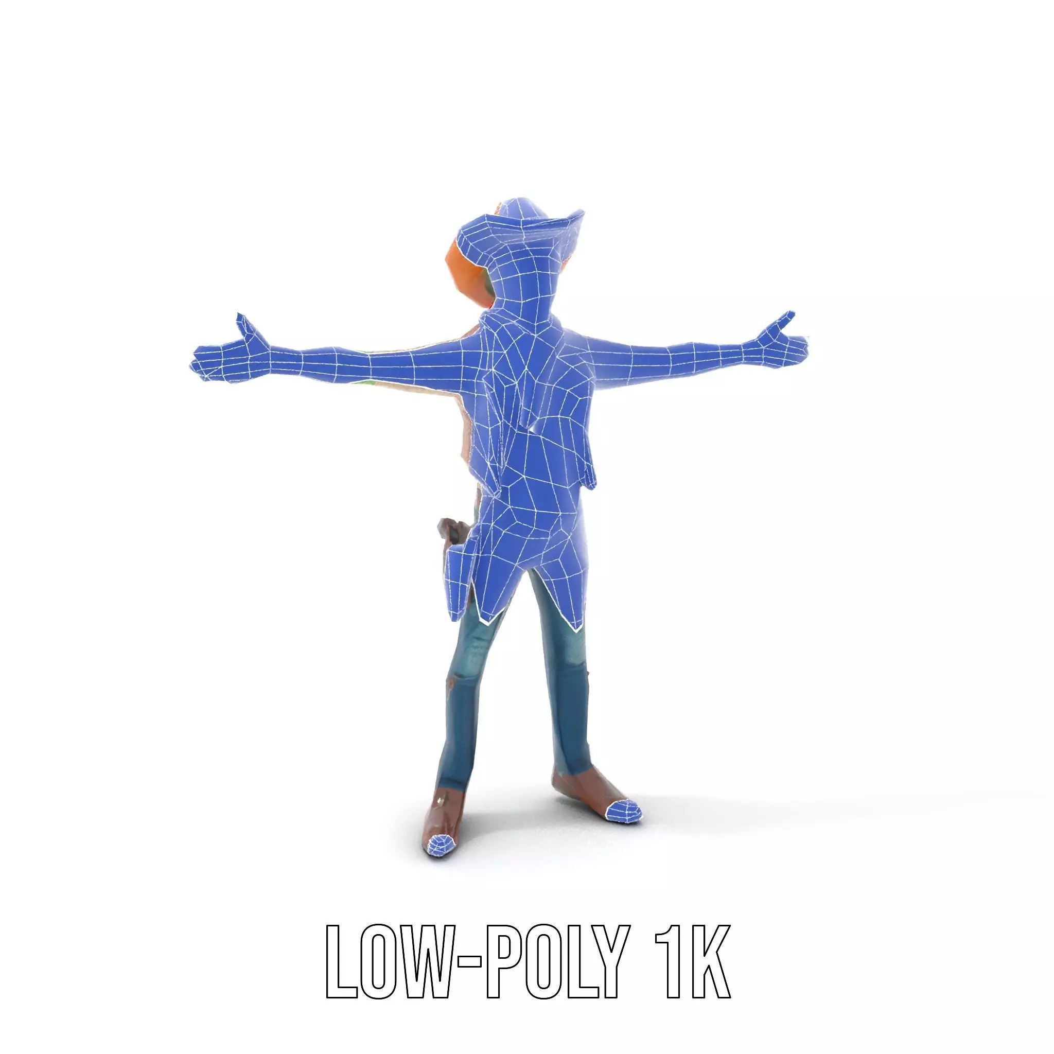 Cowboy Zombie model pack Low-poly 3D model_22