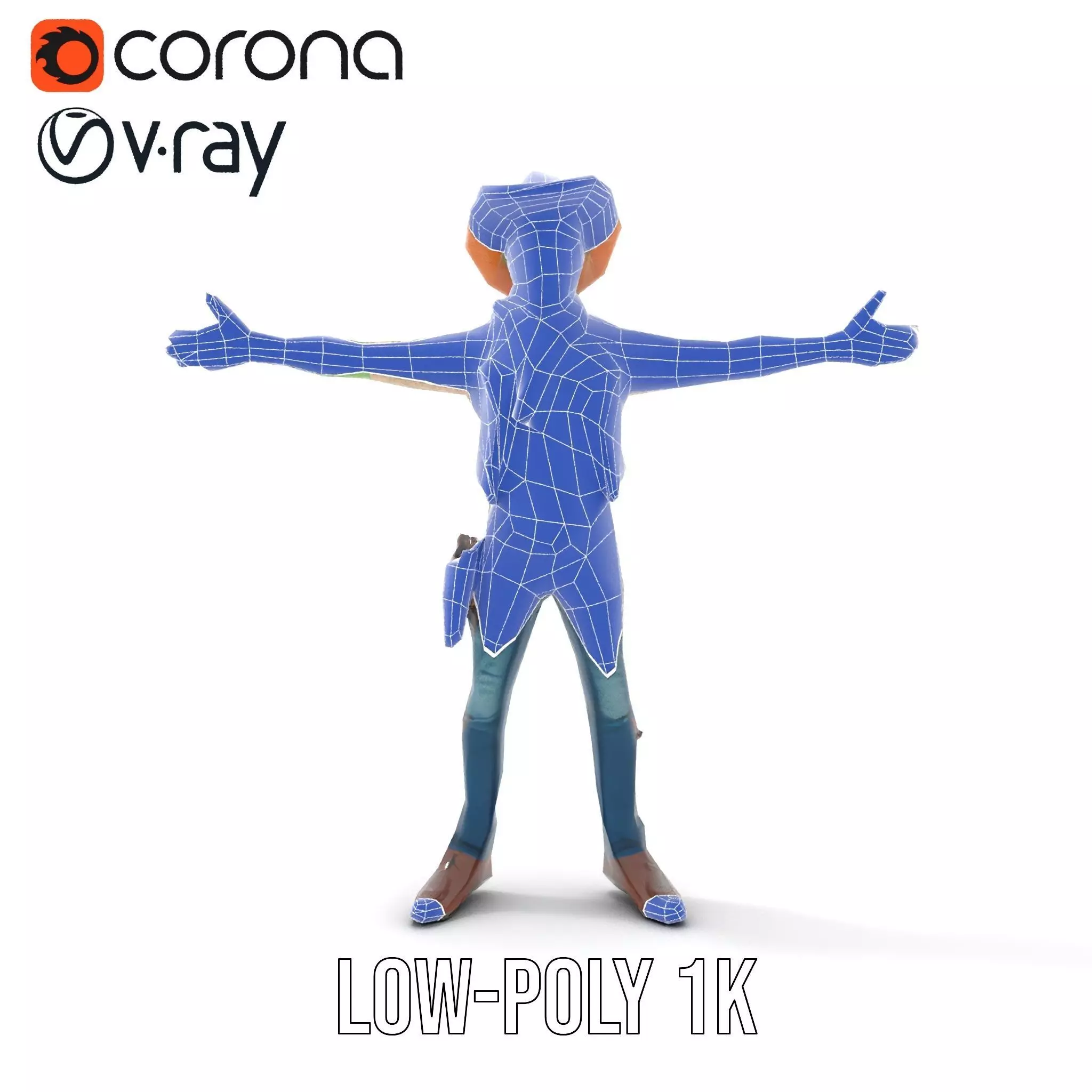 Cowboy Zombie model pack Low-poly 3D model_28