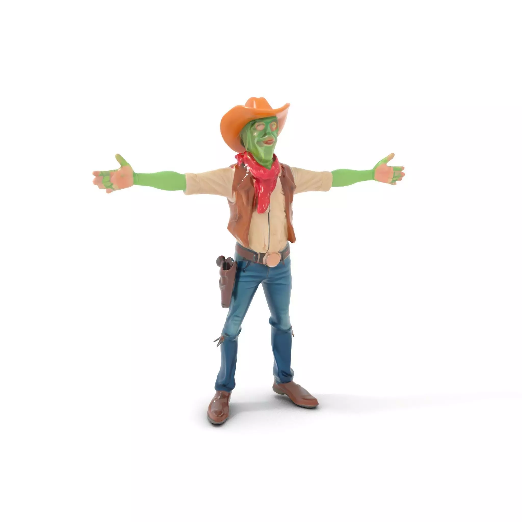 Cowboy Zombie model pack Low-poly 3D model_0