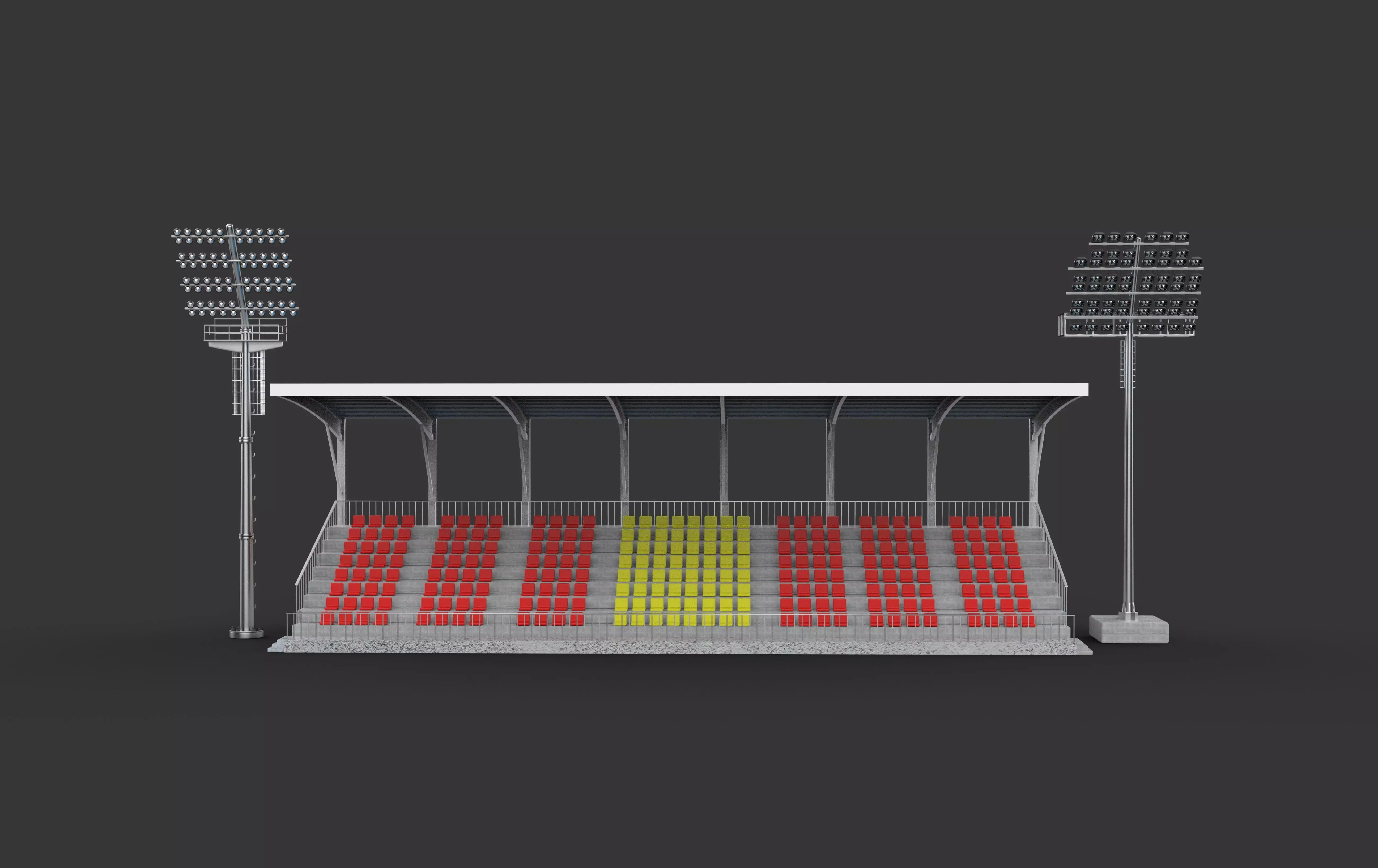 Grandstand with light 3D model_3