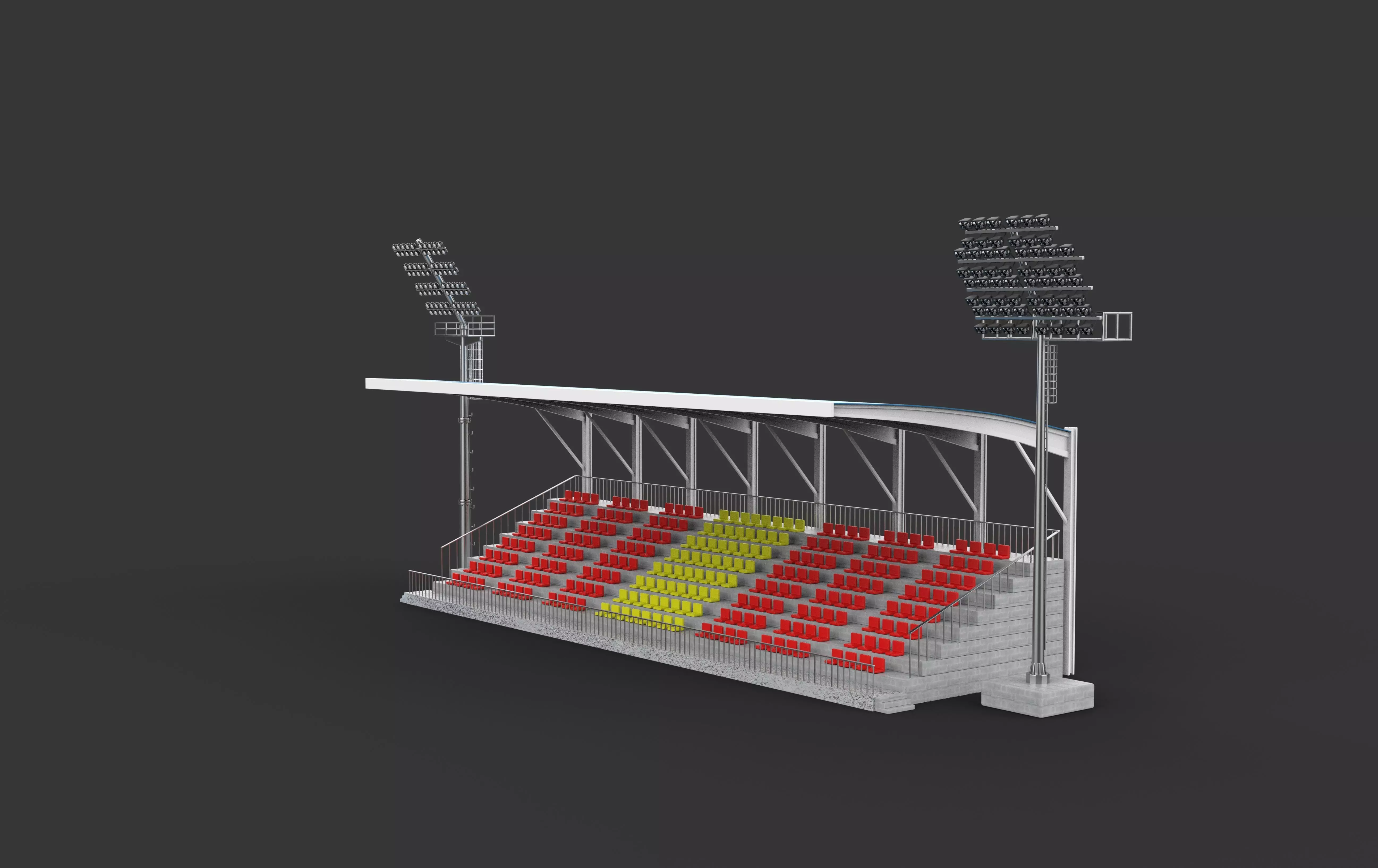 Grandstand with light 3D model_11