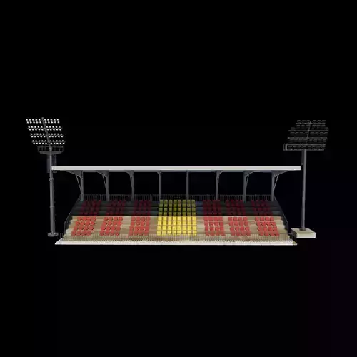 Grandstand with light