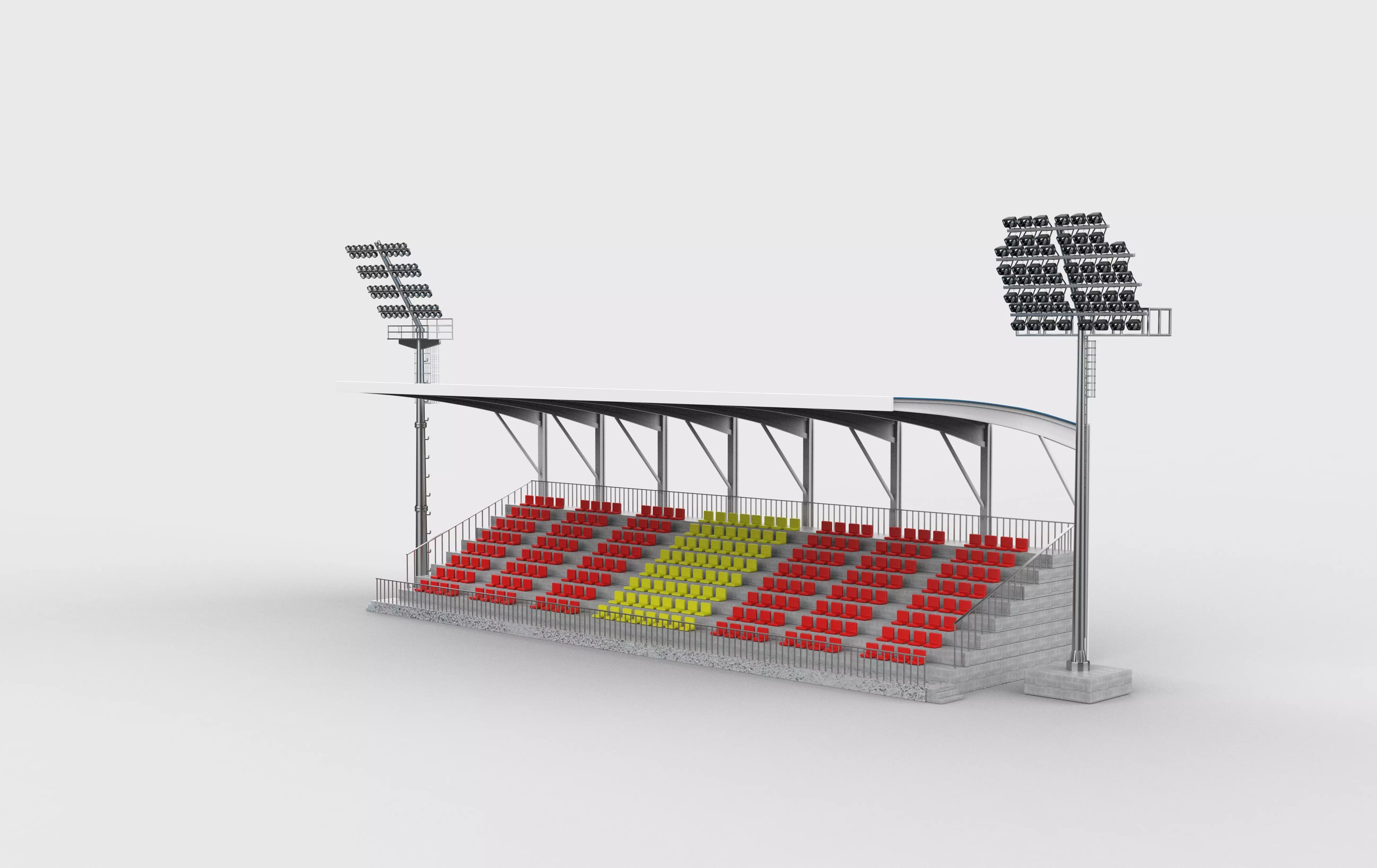 Grandstand with light 3D model_12