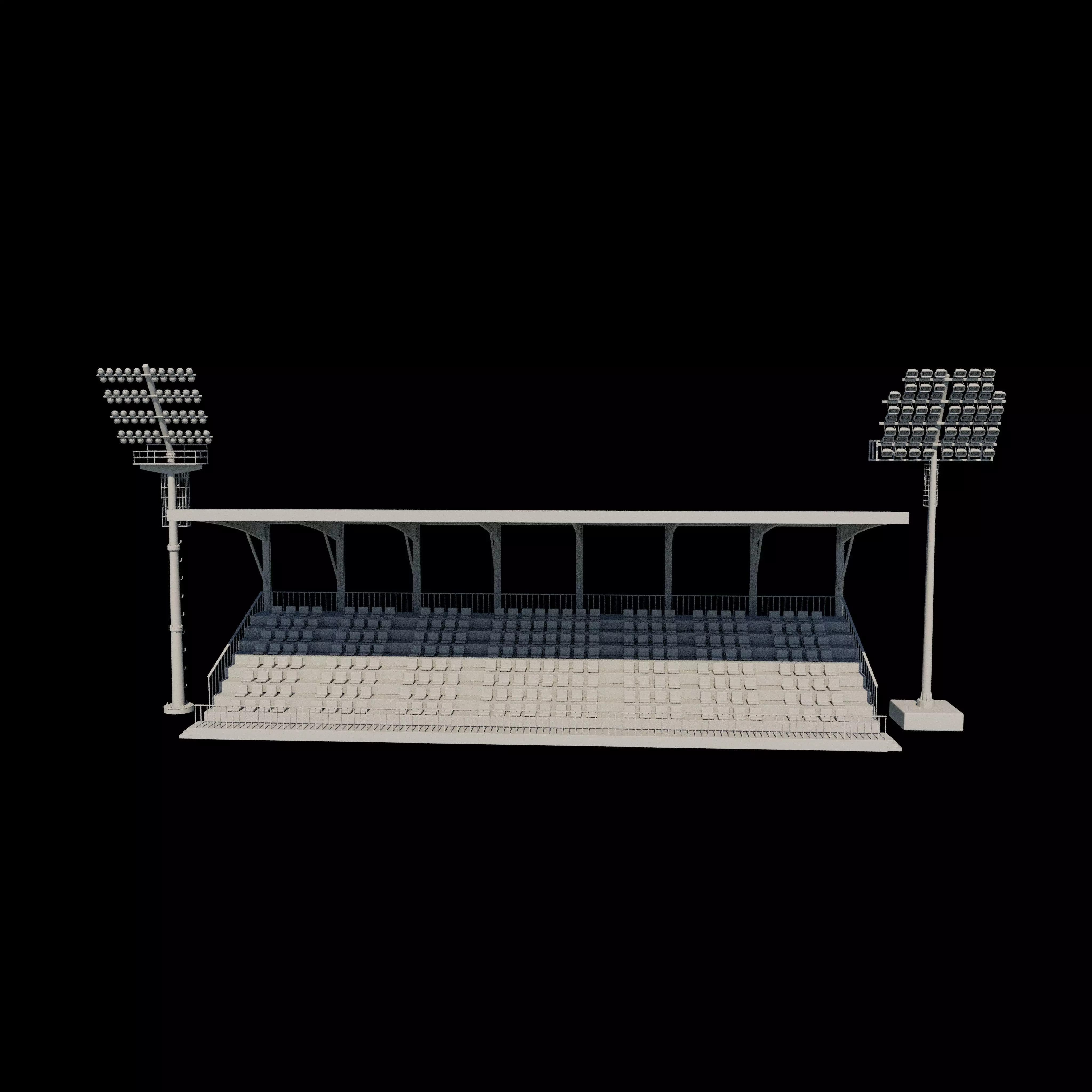 Grandstand with light 3D model_6