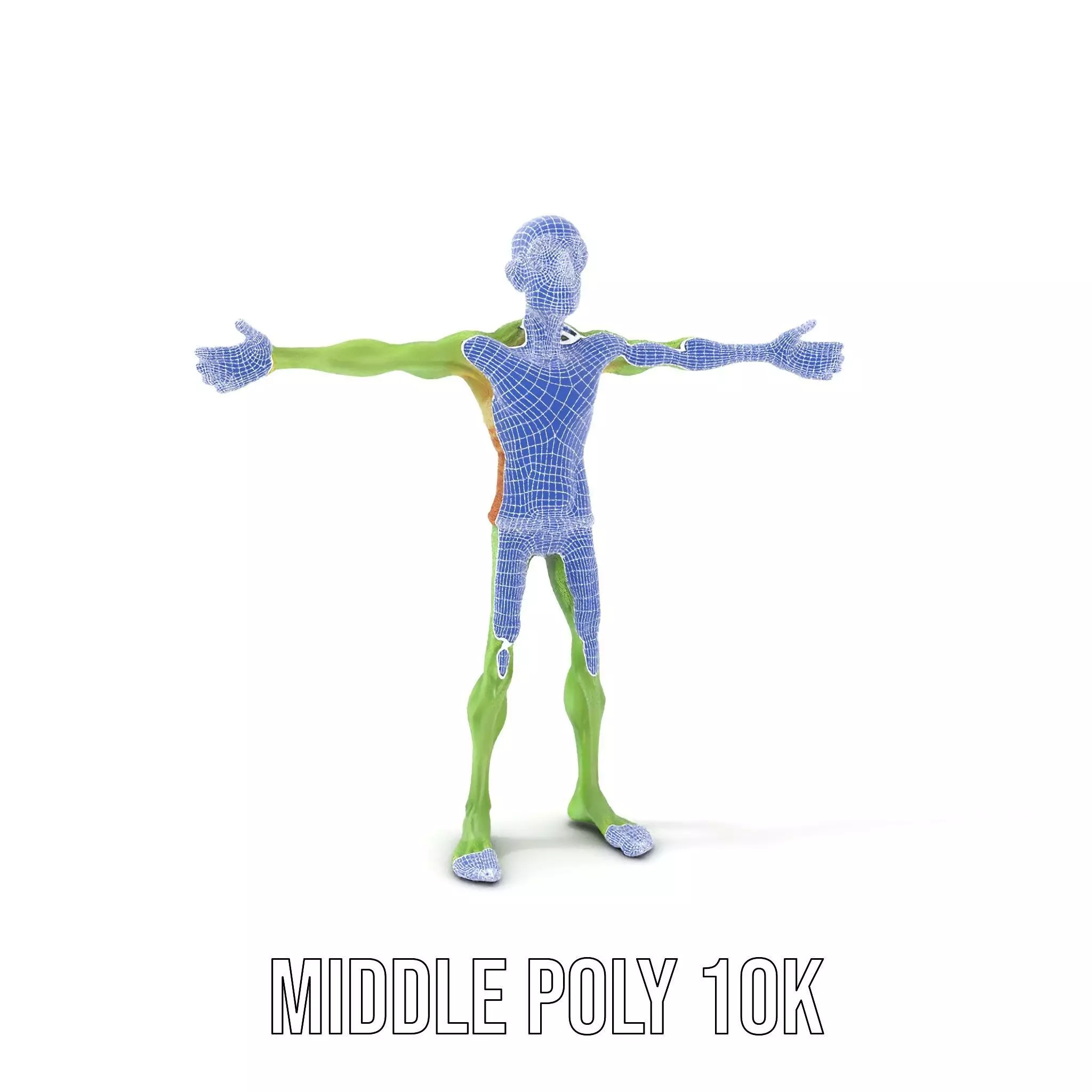 Green Zombie Character model pack Low-poly 3D model_21