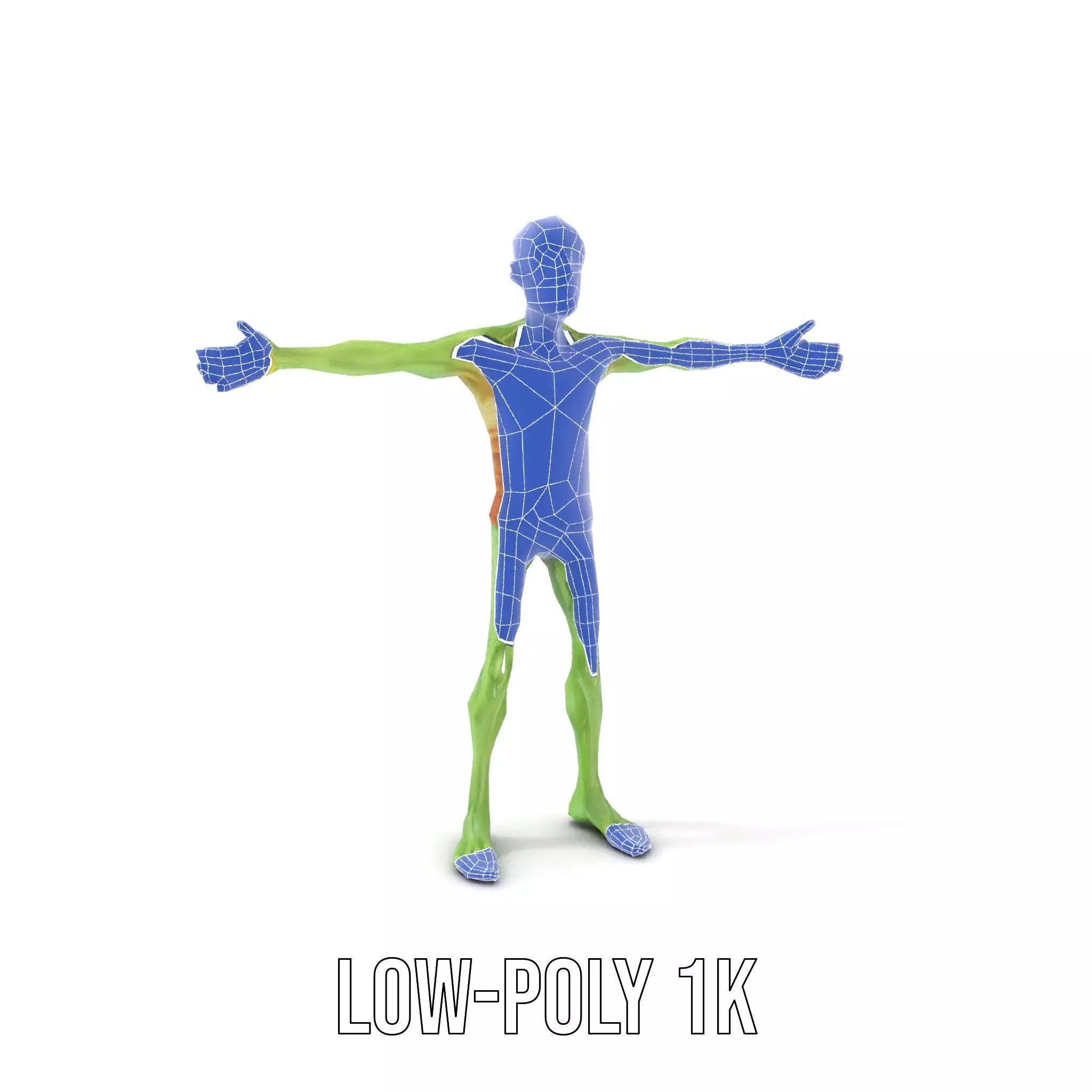 Green Zombie Character model pack Low-poly 3D model_22