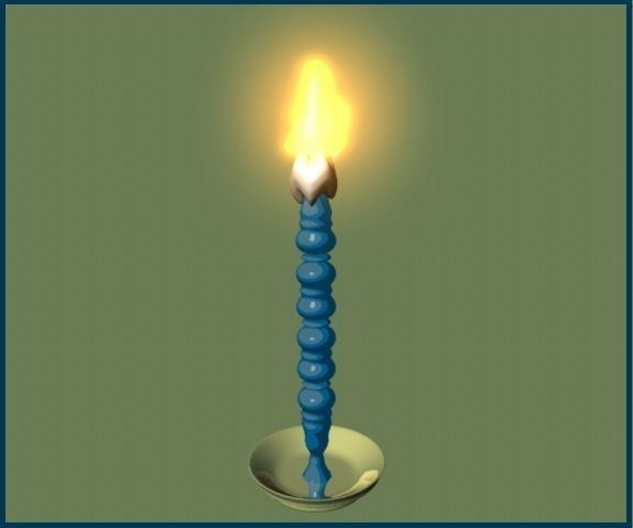 Candle 3D model_2