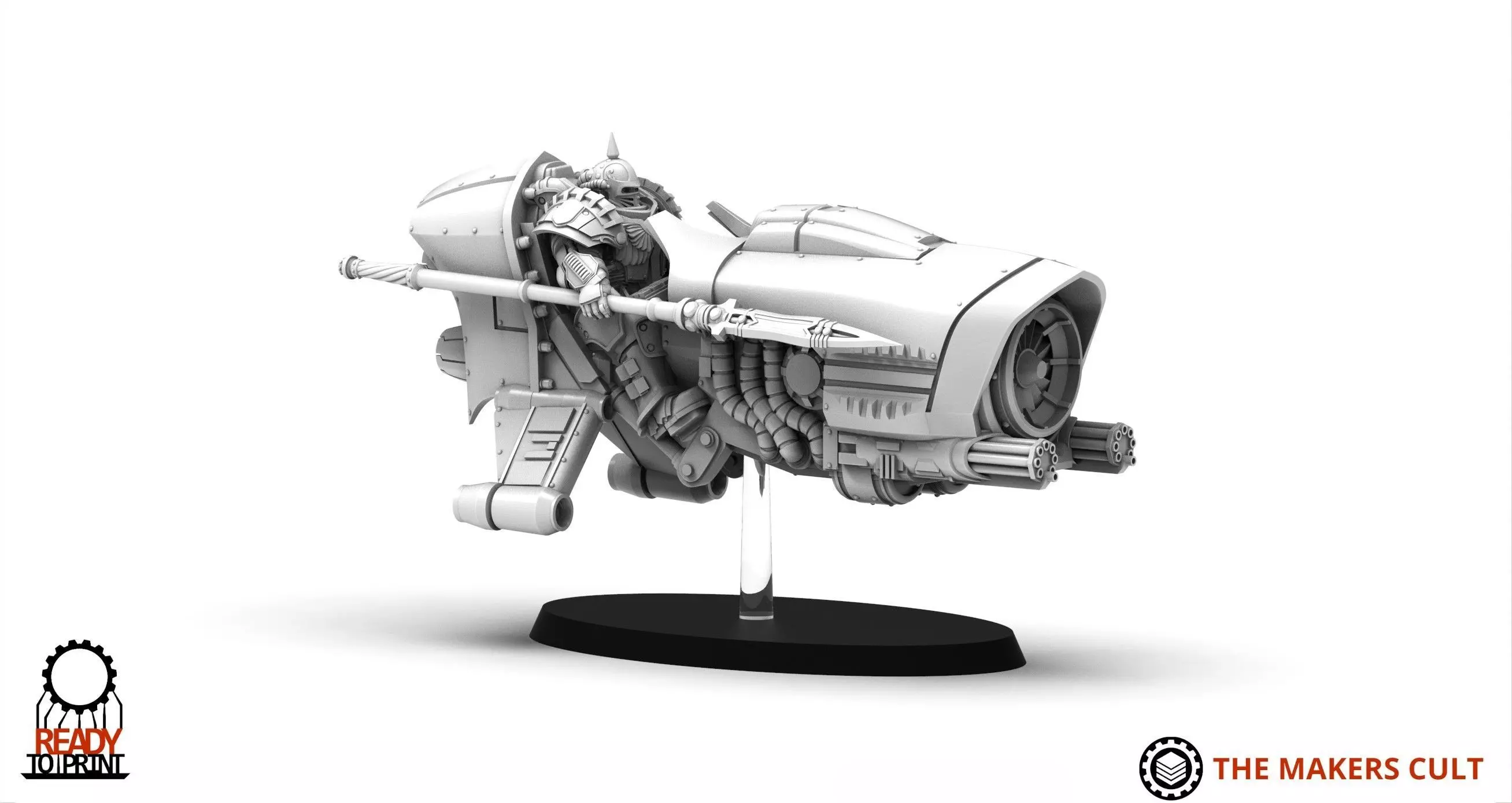 Obsidian Guard - Immortals - Corvid Assault Skimmer 3D print model_11