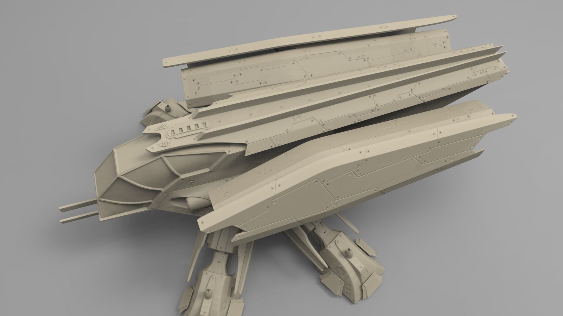 Scout Spaceship Y782 Moskito Printmodel 3D print model_4