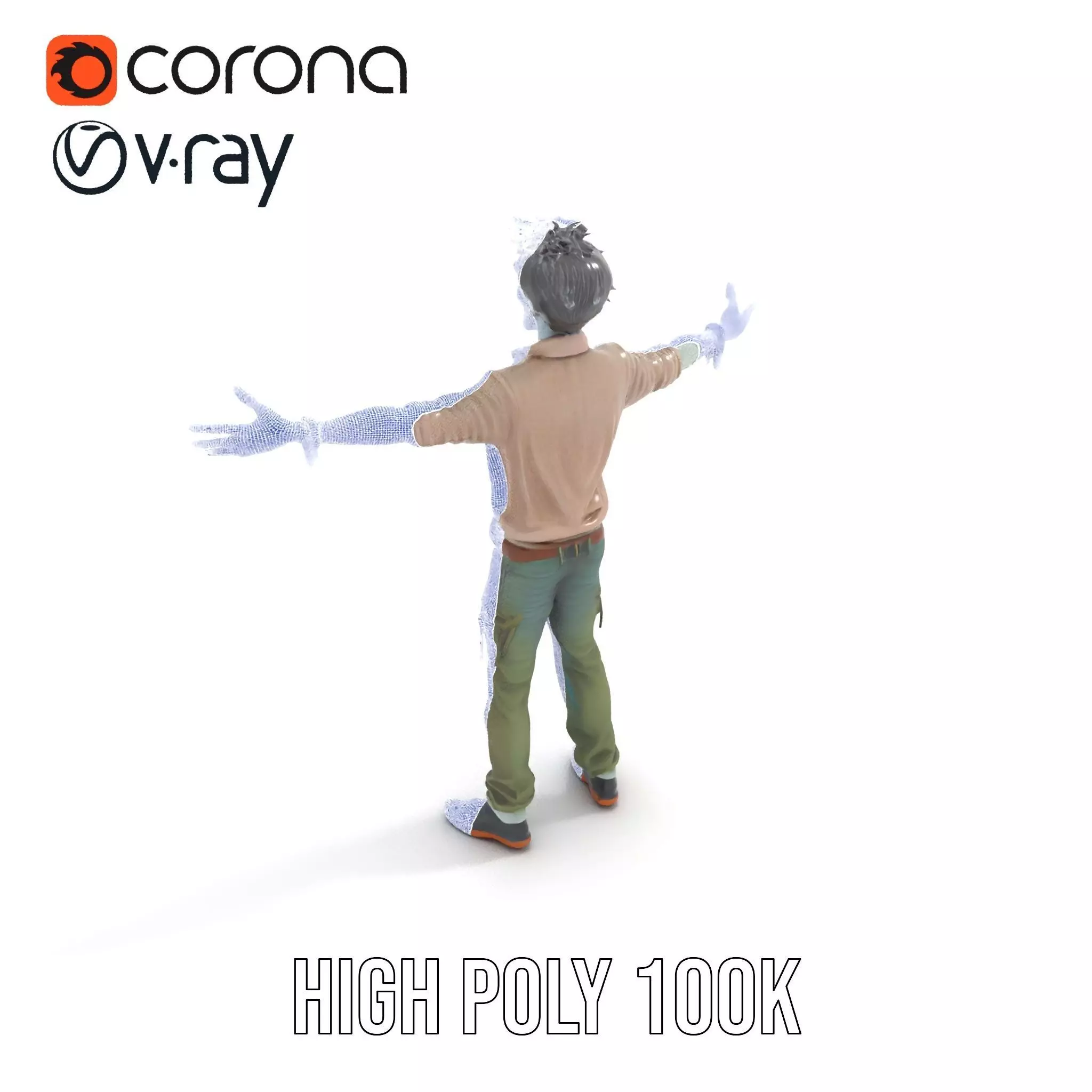 Quirky Zombie Character model pack Low-poly 3D model_23