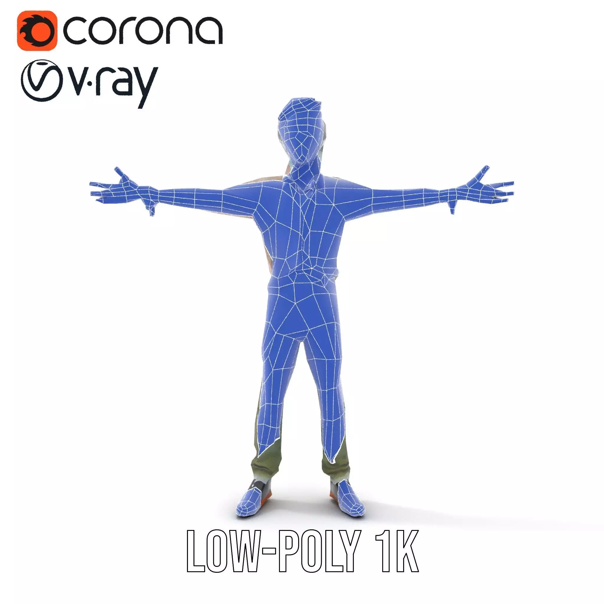 Quirky Zombie Character model pack Low-poly 3D model_27