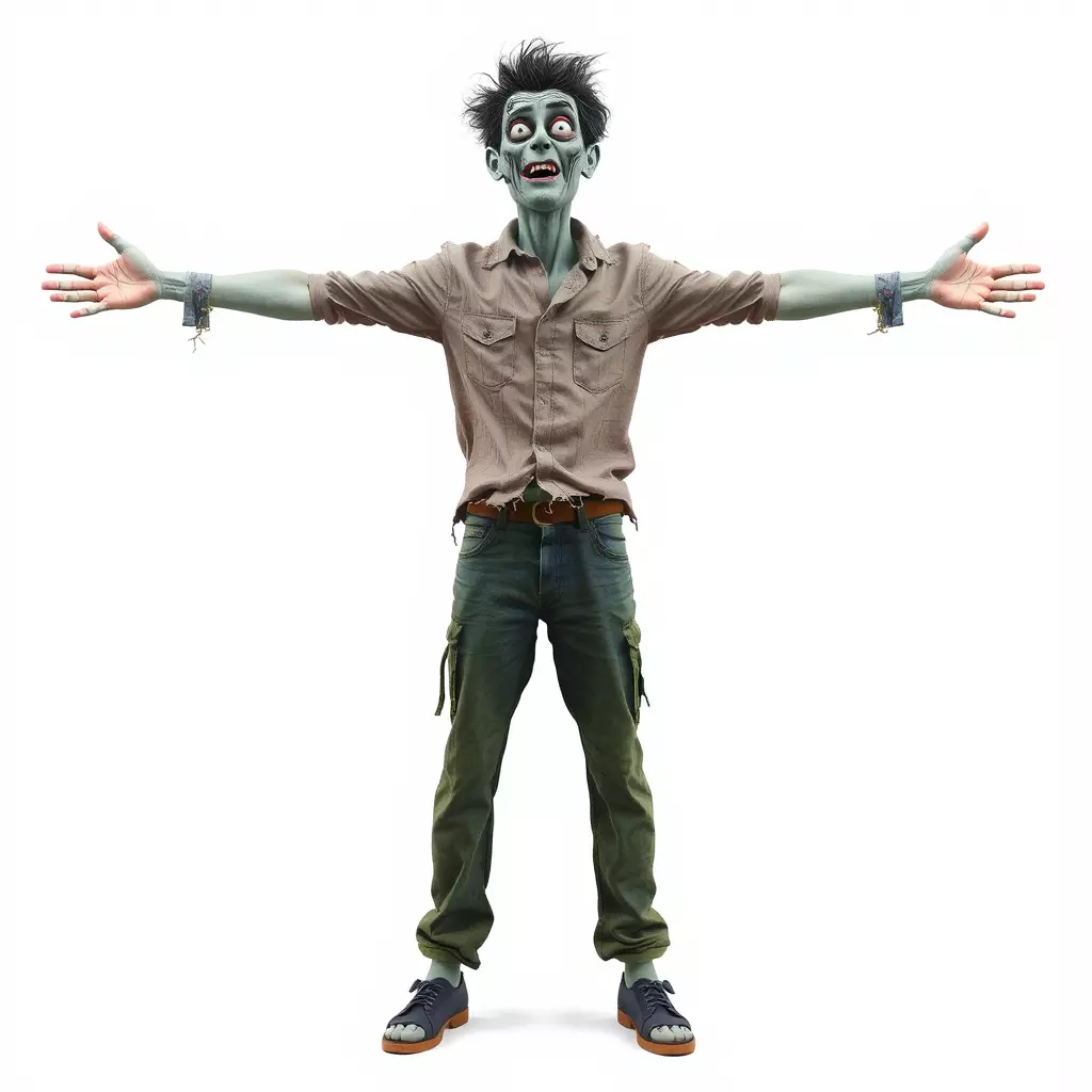 Quirky Zombie Character model pack Low-poly 3D model_2