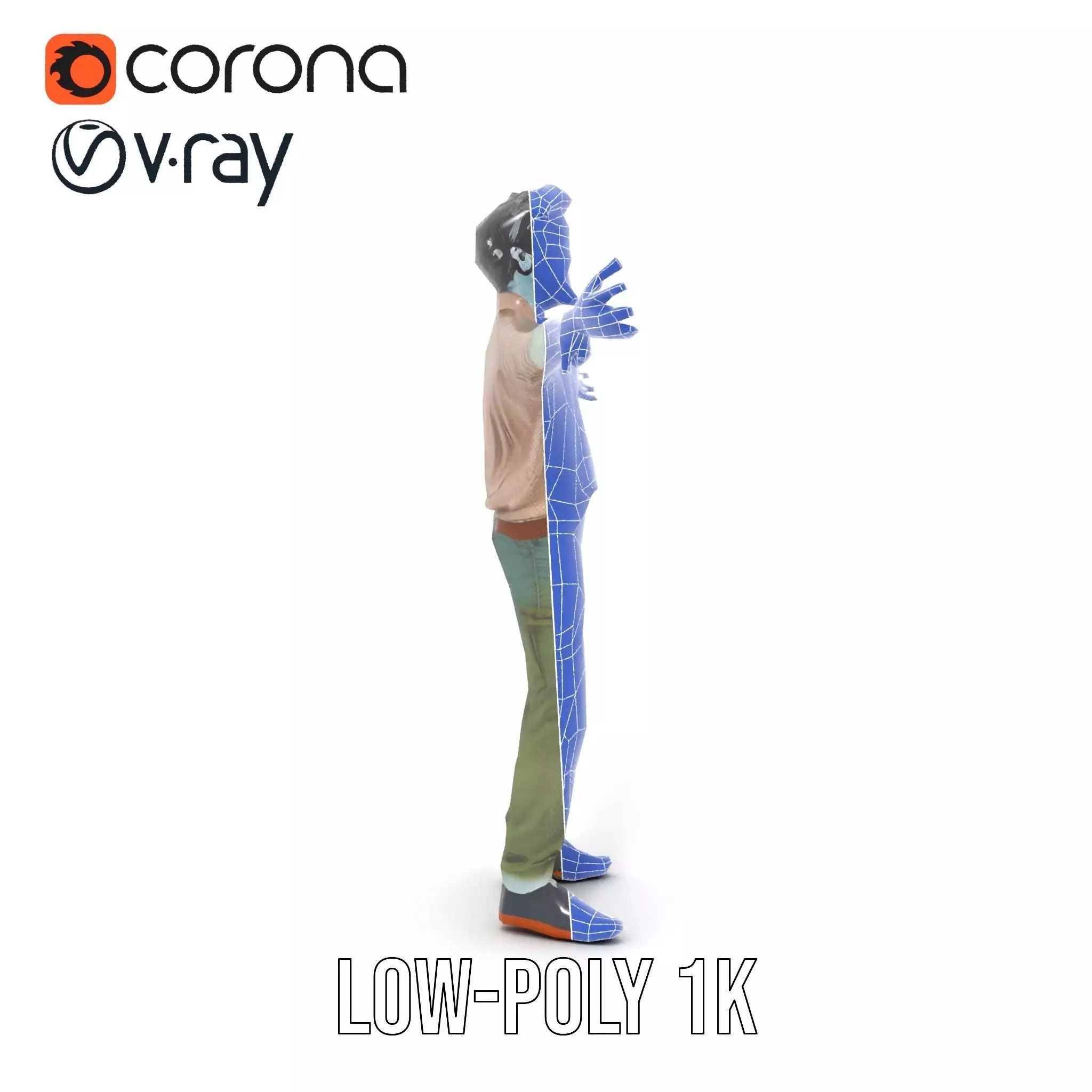 Quirky Zombie Character model pack Low-poly 3D model_30