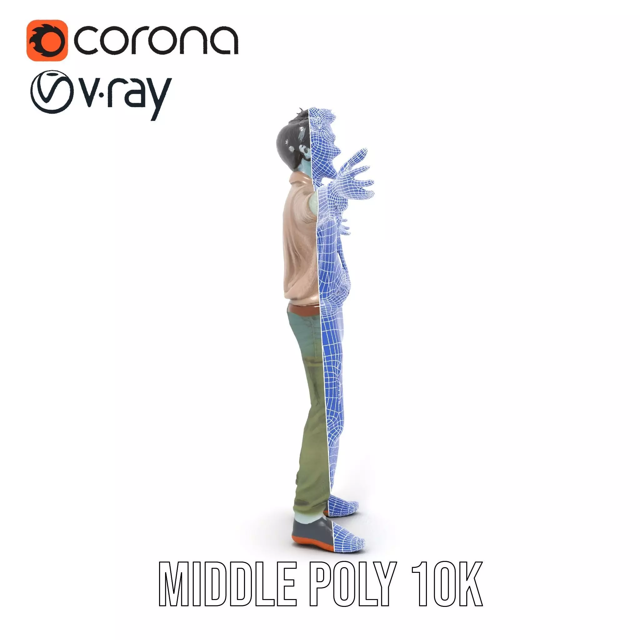 Quirky Zombie Character model pack Low-poly 3D model_29