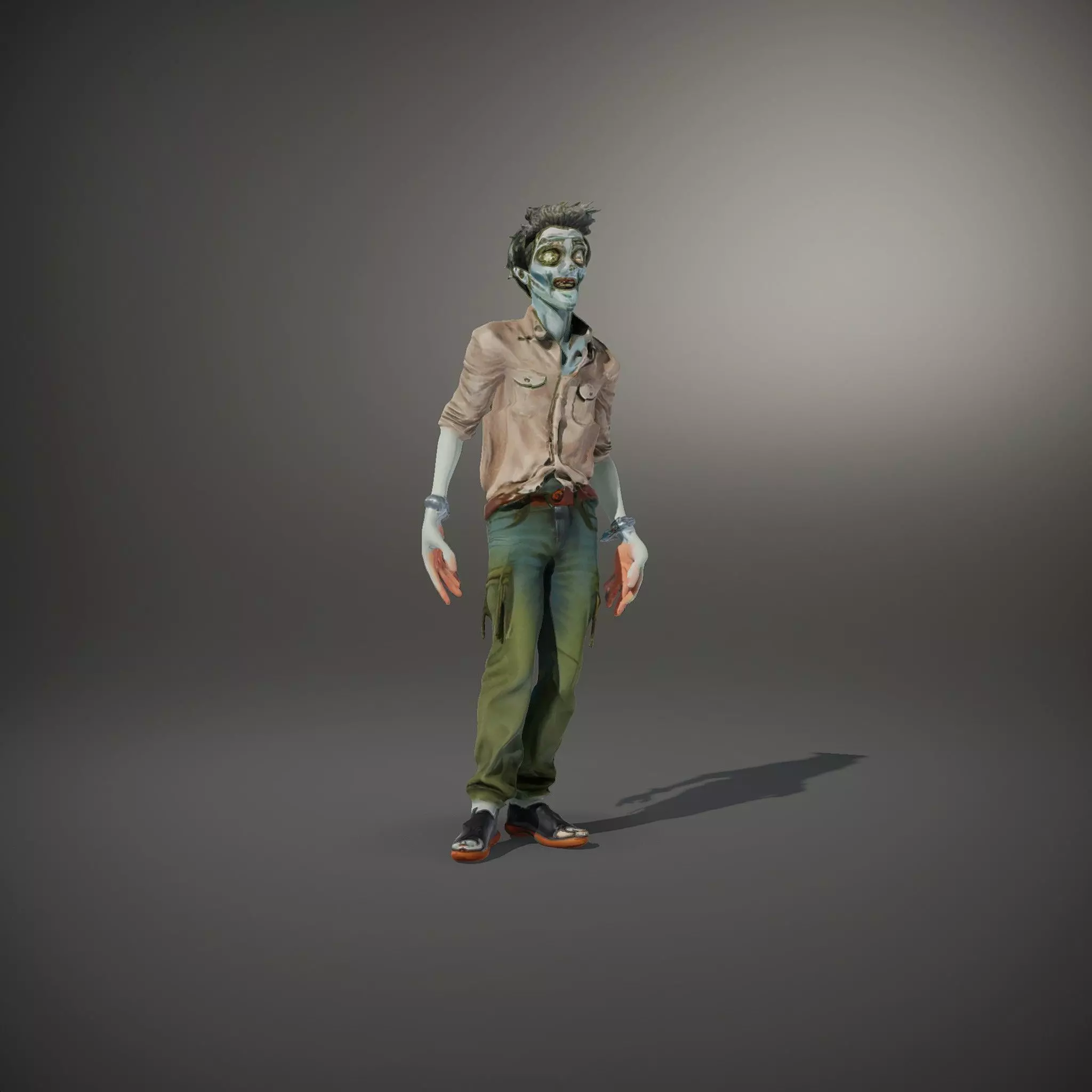 Quirky Zombie Character model pack Low-poly 3D model_33