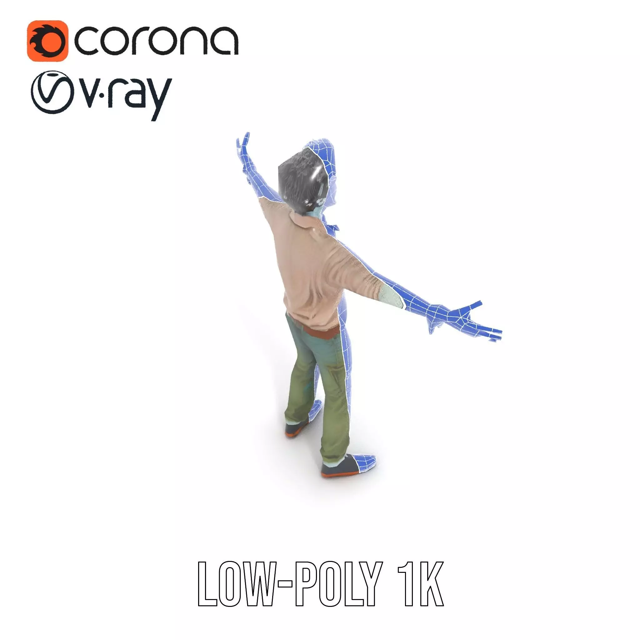 Quirky Zombie Character model pack Low-poly 3D model_22