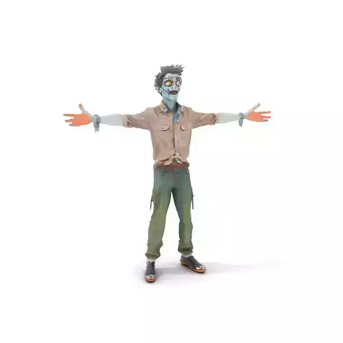 Quirky Zombie Character model pack Low-poly 3D model
