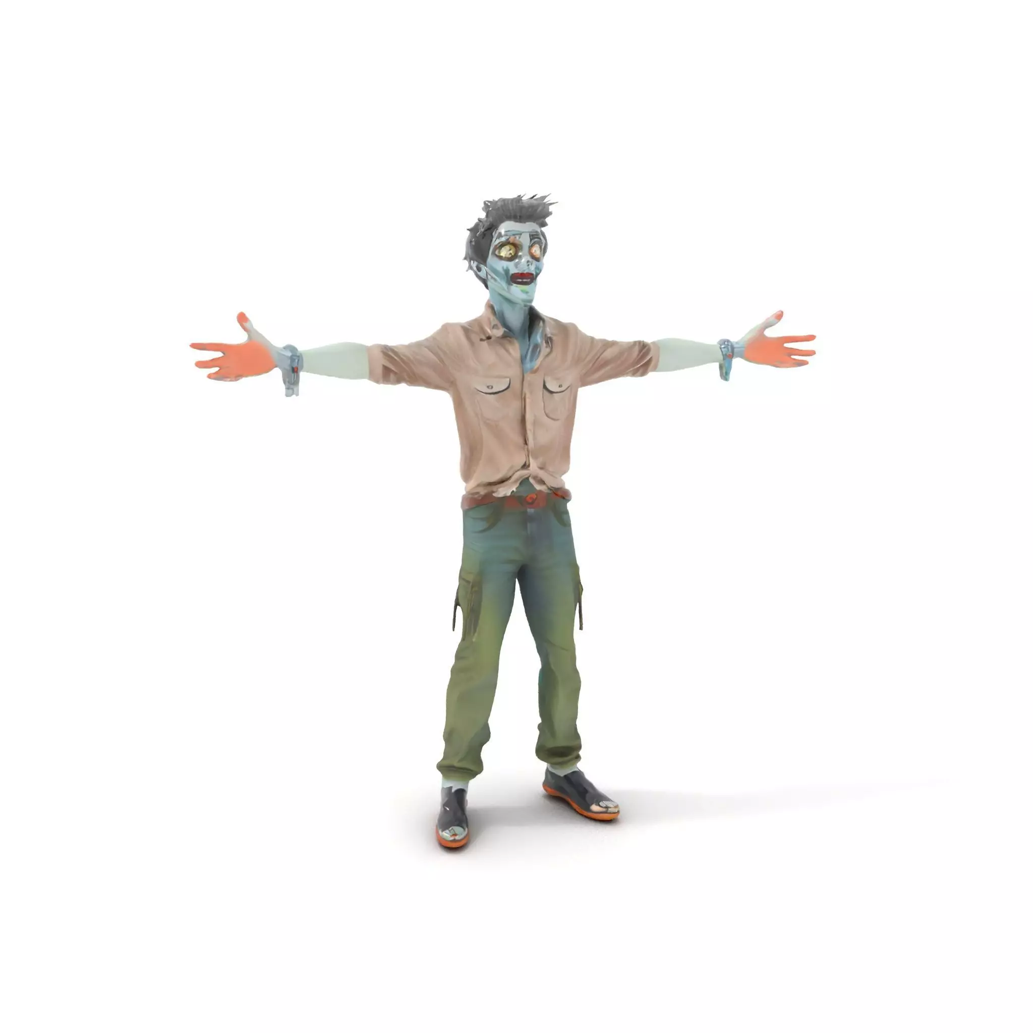 Quirky Zombie Character model pack Low-poly 3D model_0