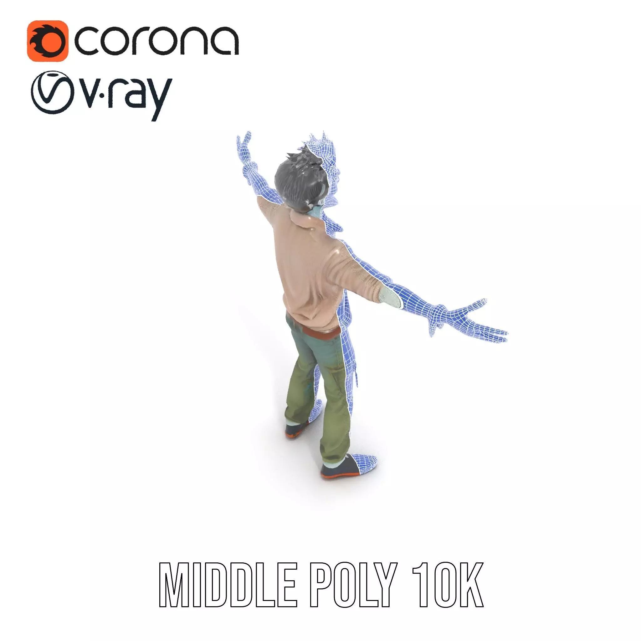 Quirky Zombie Character model pack Low-poly 3D model_16