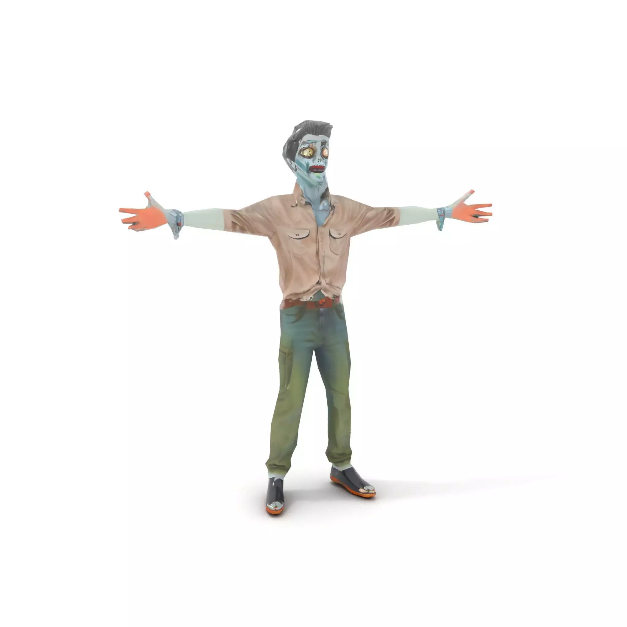 Quirky Zombie Character model pack Low-poly 3D model_8