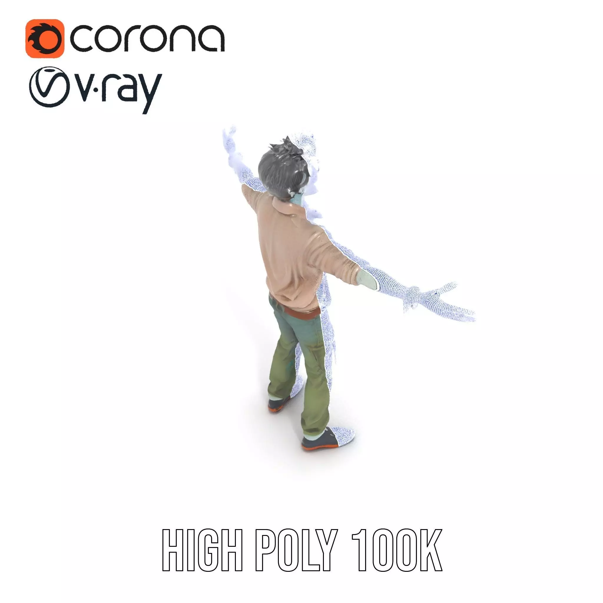 Quirky Zombie Character model pack Low-poly 3D model_28