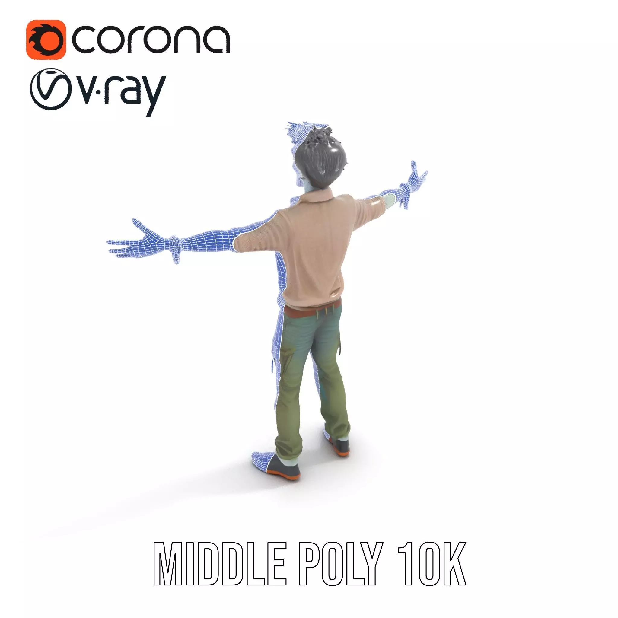 Quirky Zombie Character model pack Low-poly 3D model_21