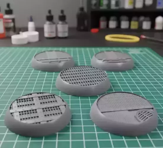 Industrial Bases Set - 5 Designs -25-32-40-50   STL 