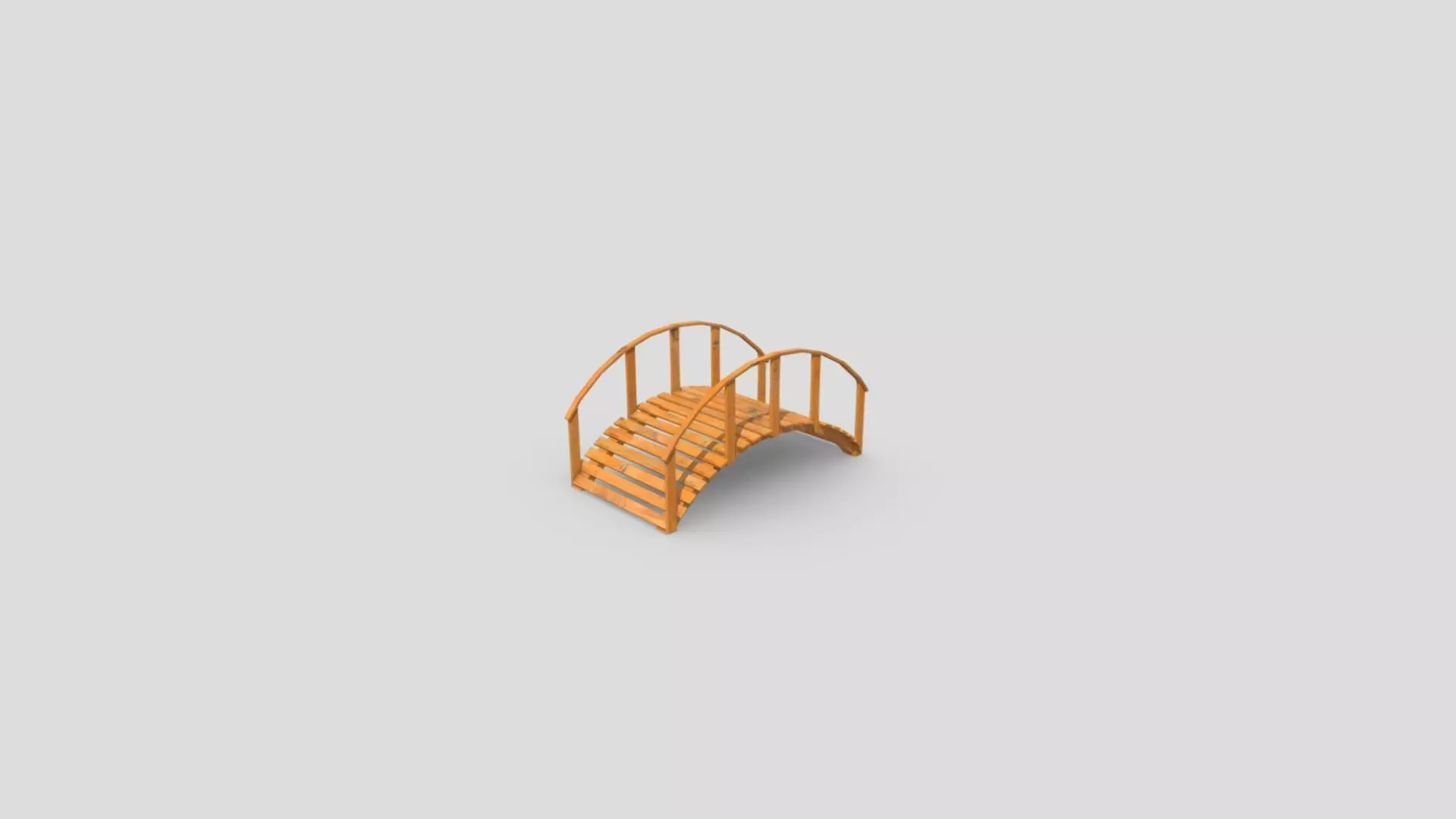Garden Arched Bridge Low-poly 3D model_6