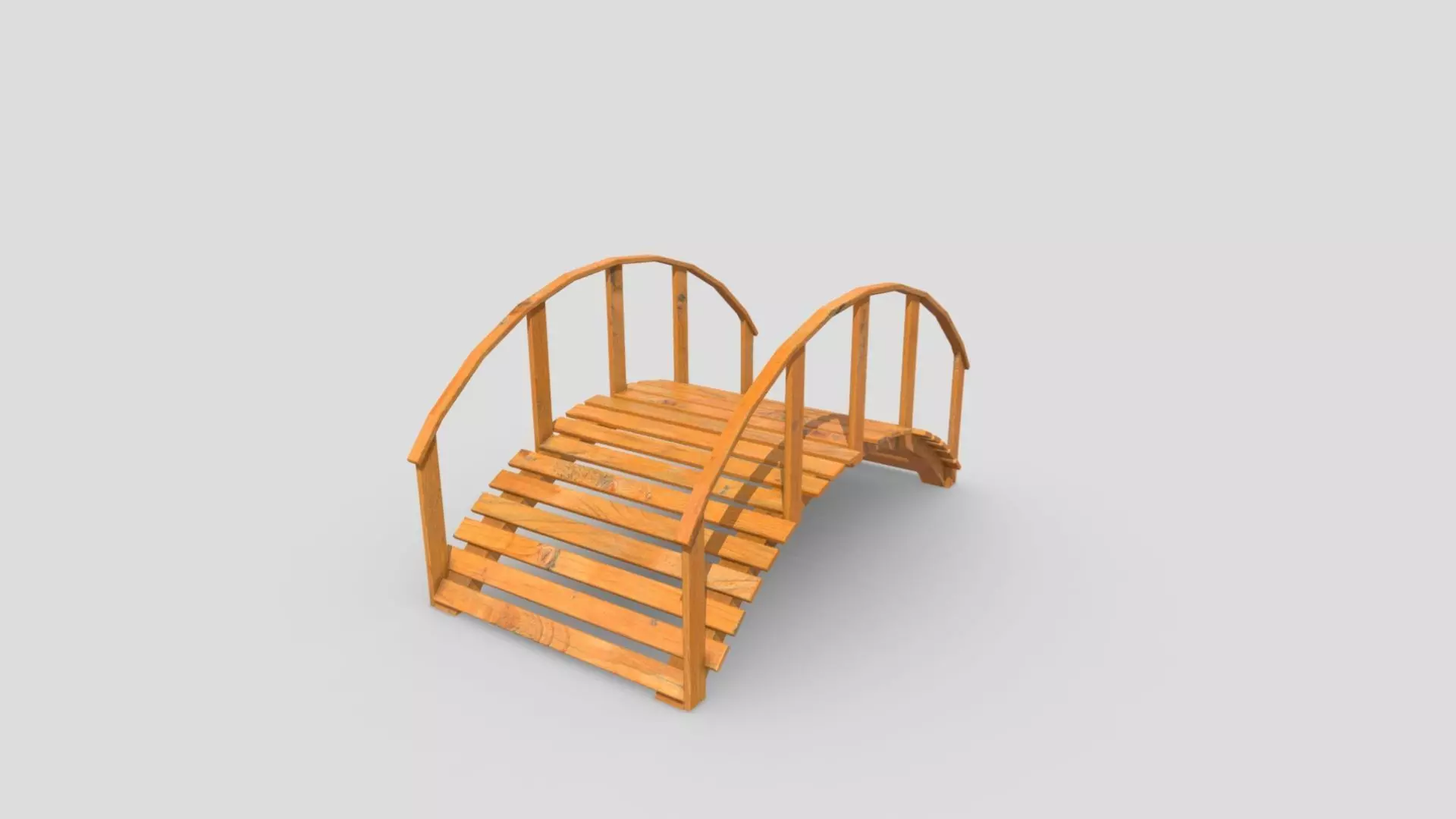 Garden Arched Bridge Low-poly 3D model_3
