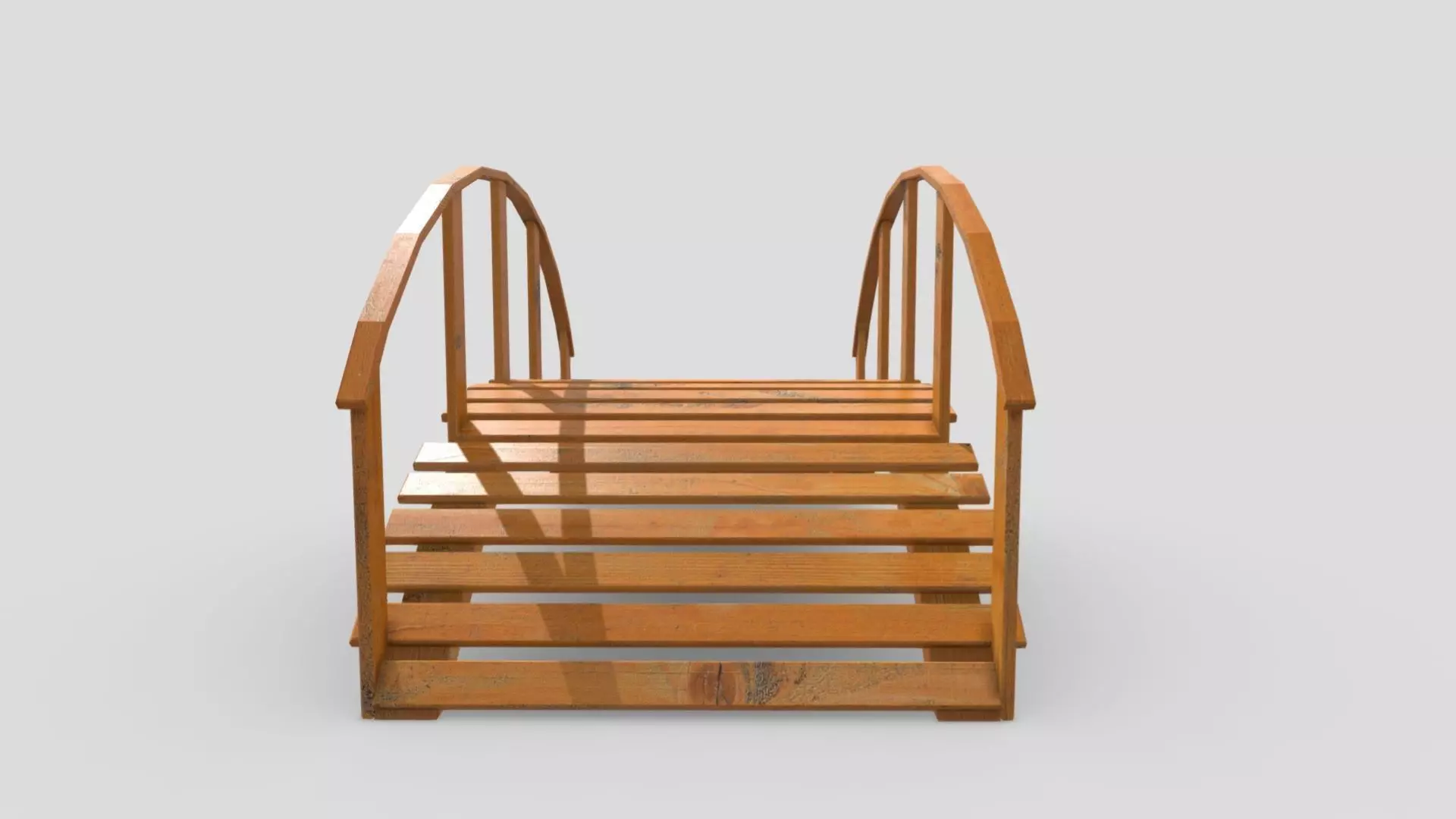 Garden Arched Bridge Low-poly 3D model_4