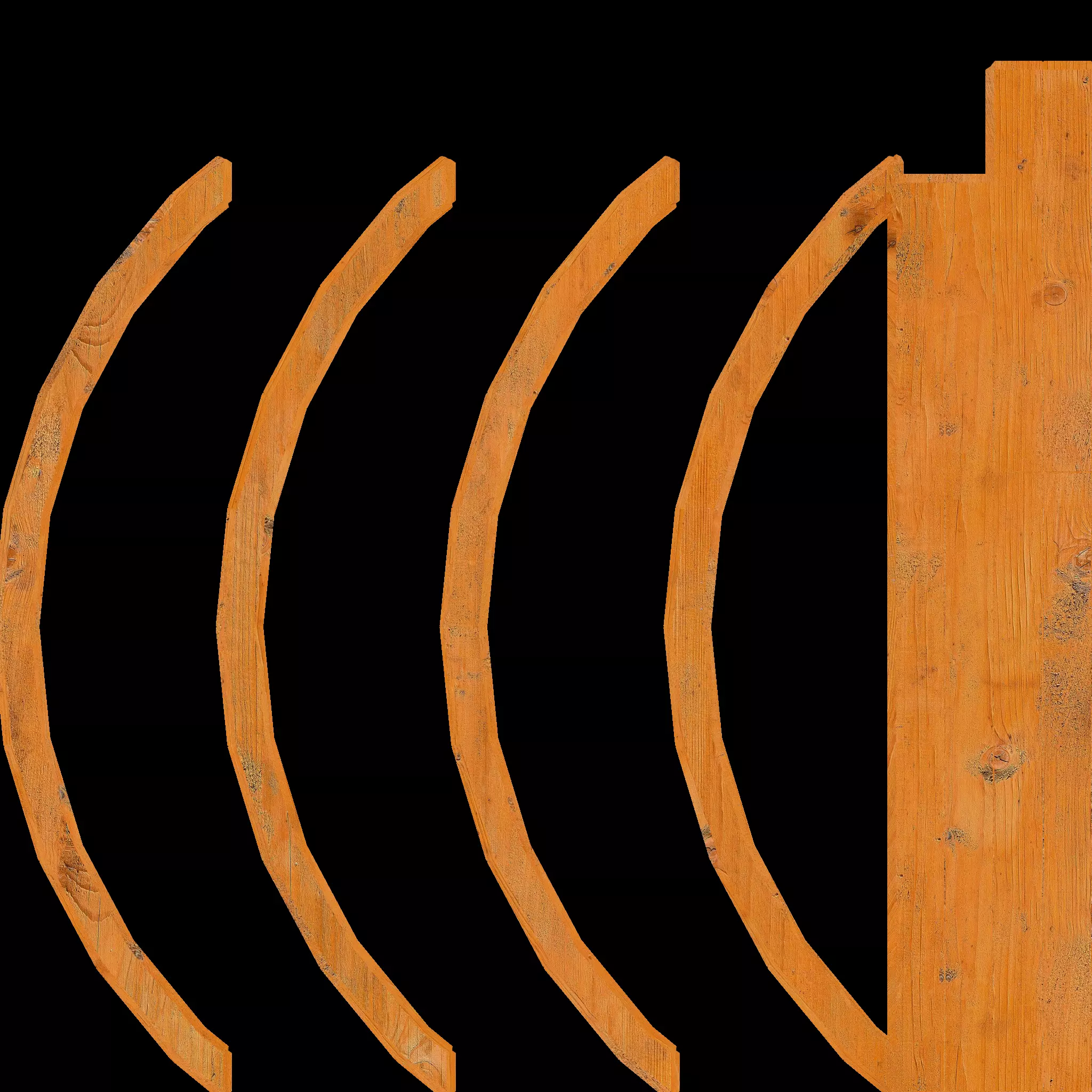 Garden Arched Bridge Low-poly 3D model_10