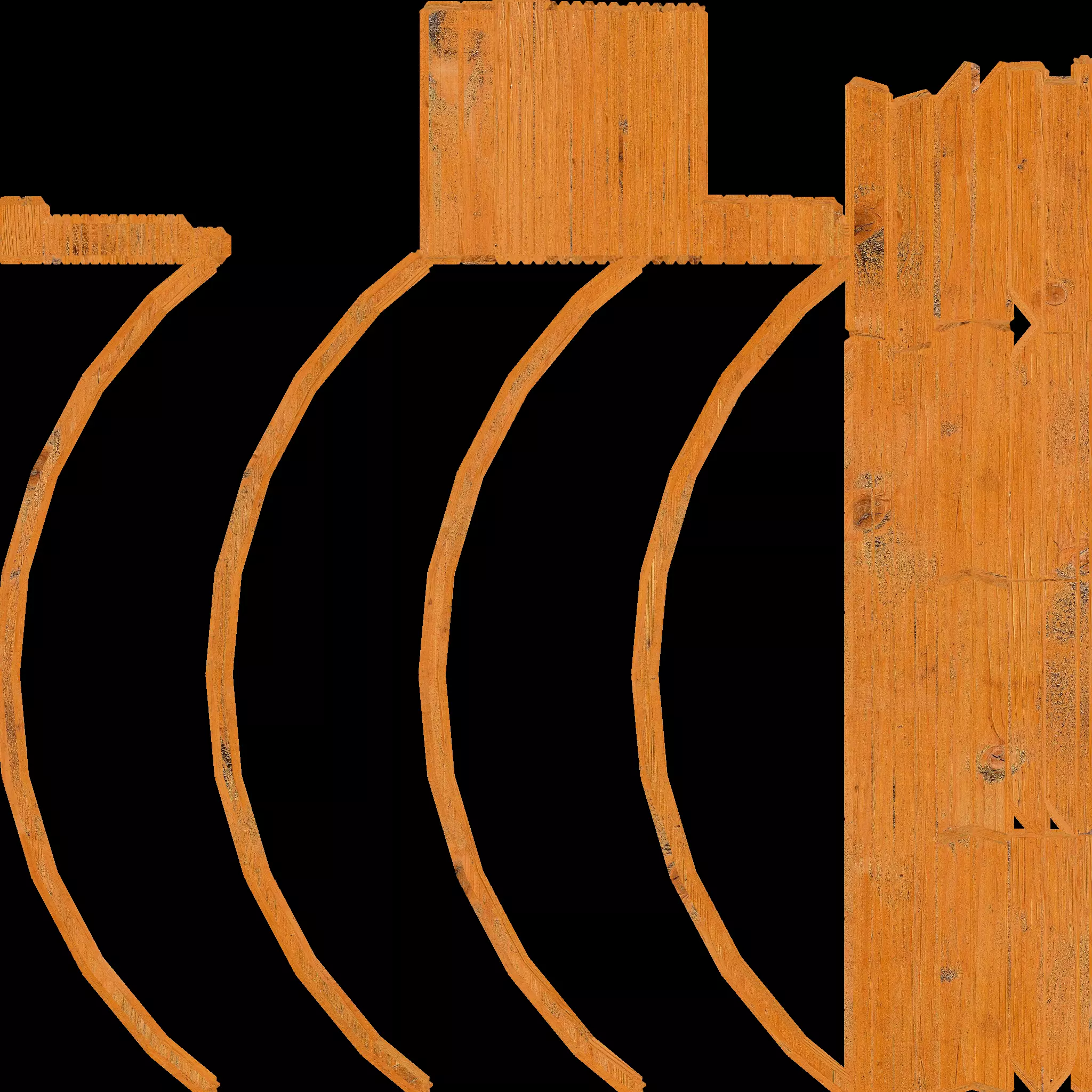 Garden Arched Bridge Low-poly 3D model_12