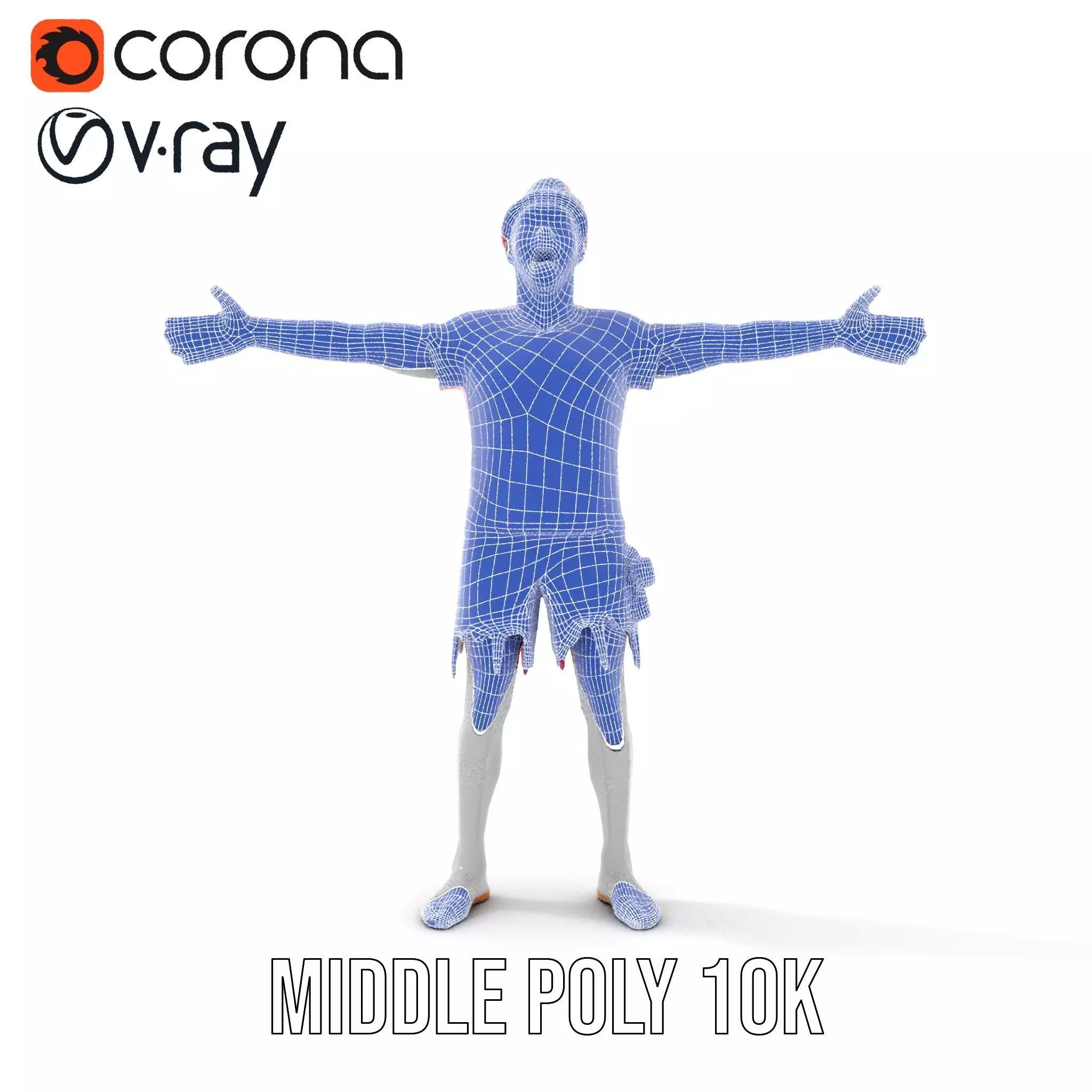 Colorful Zombie model pack Low-poly 3D model_20