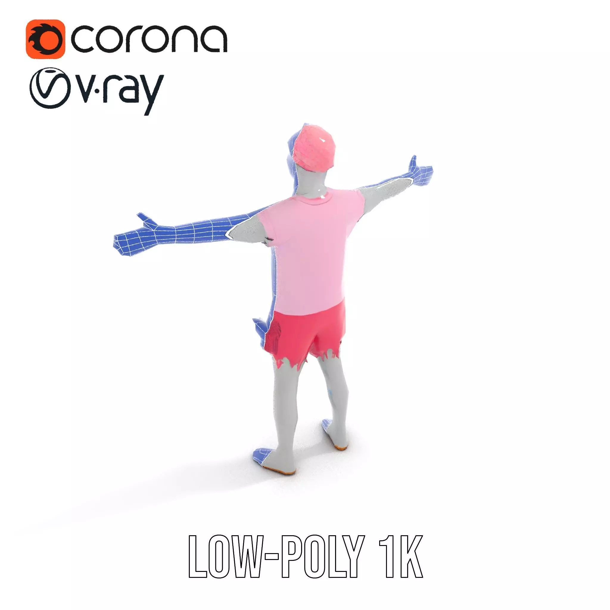 Colorful Zombie model pack Low-poly 3D model_18