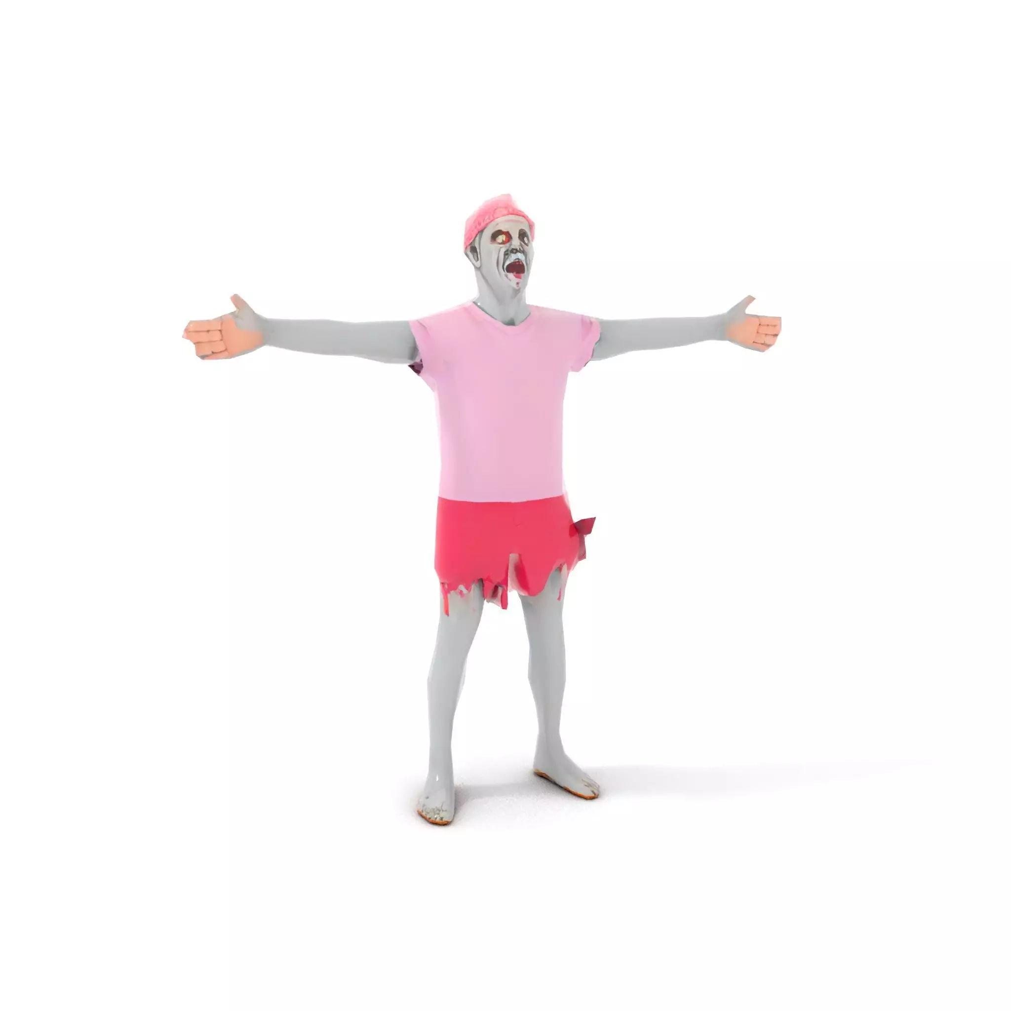 Colorful Zombie model pack Low-poly 3D model_8