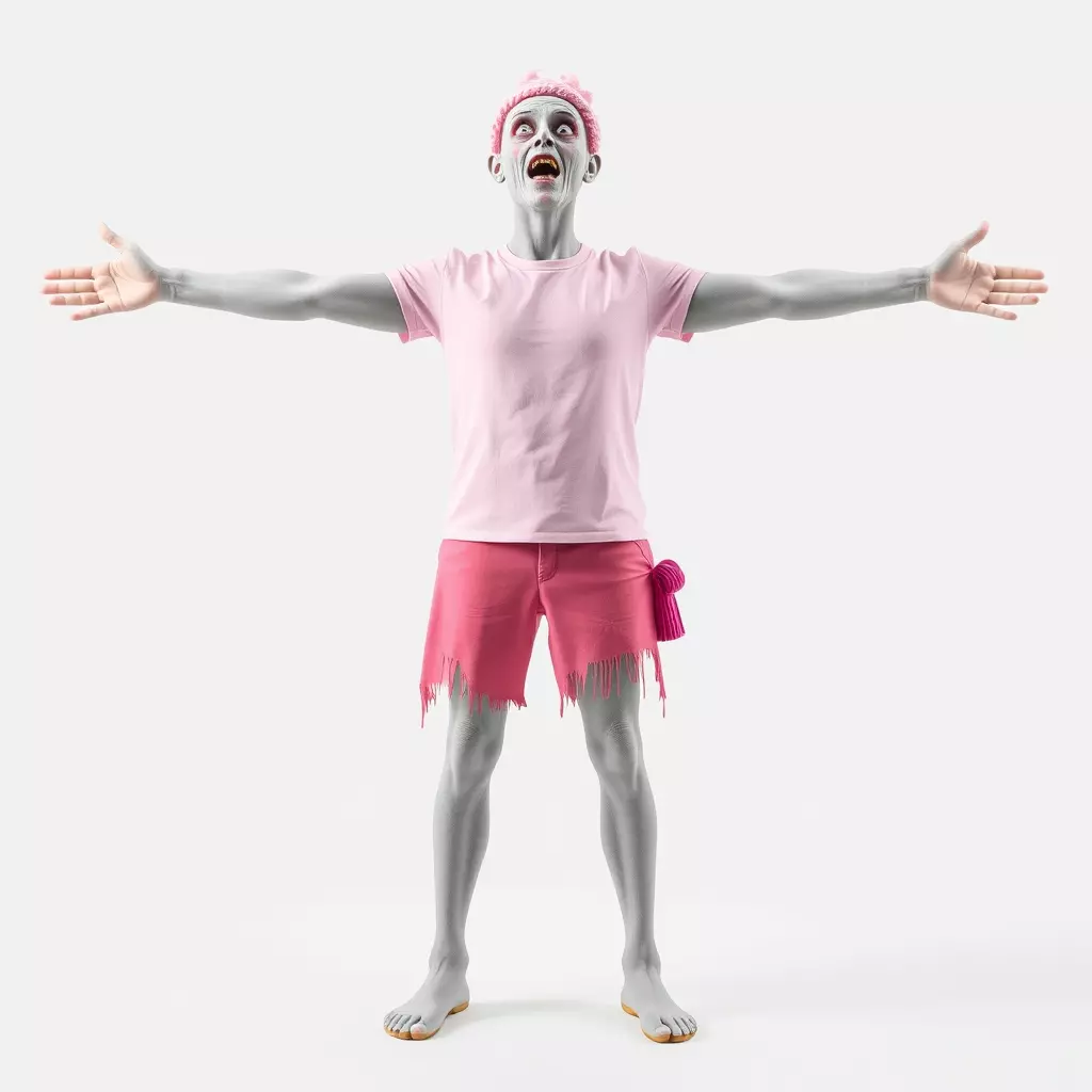 Colorful Zombie model pack Low-poly 3D model_2