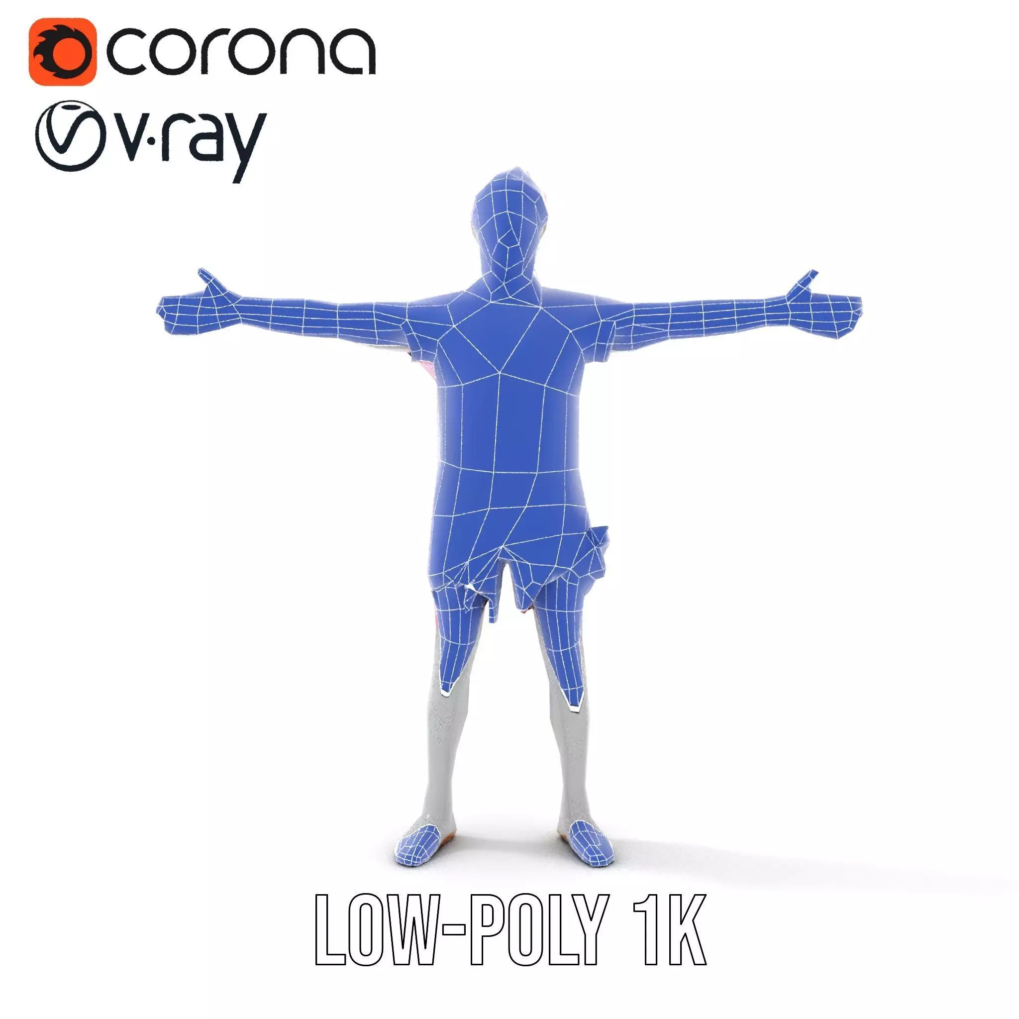 Colorful Zombie model pack Low-poly 3D model_24