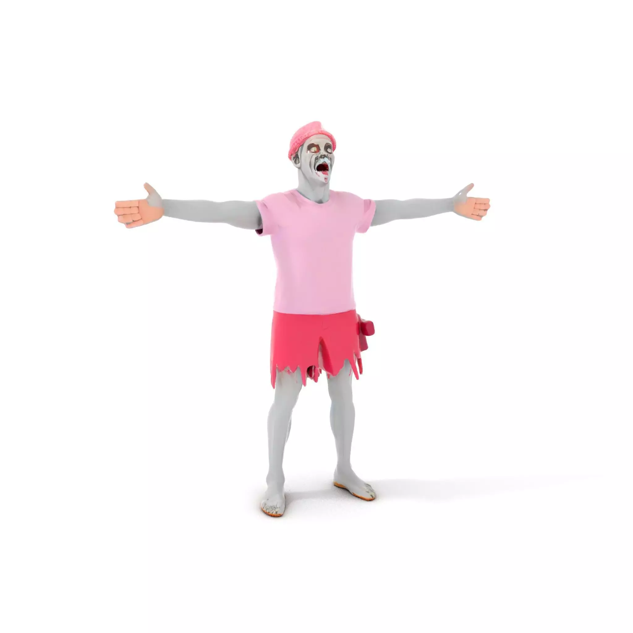 Colorful Zombie model pack Low-poly 3D model_0