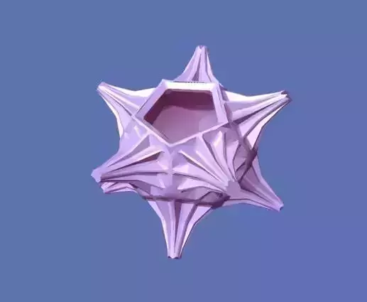 Shell star Low-poly 3D model