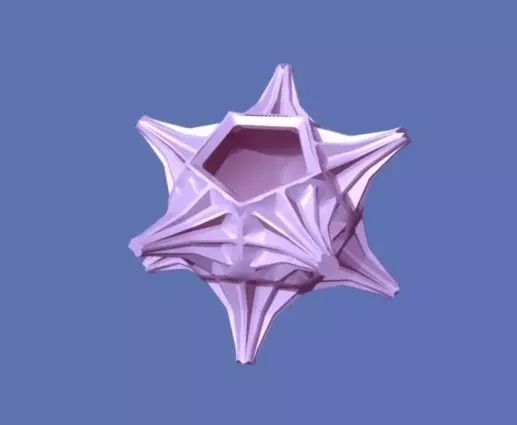 Shell star Low-poly 3D model_0