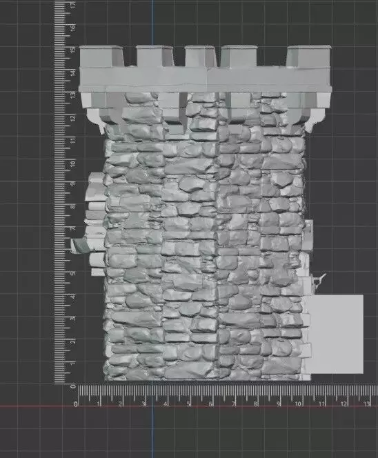 Modular Dice Tower in Two Parts - Medieval Castle   3D print model_9
