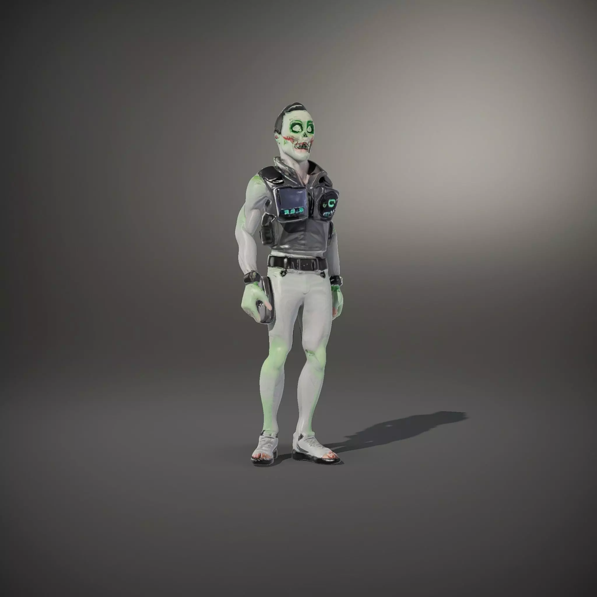 Neon Zombie Character model pack Low-poly 3D model_34