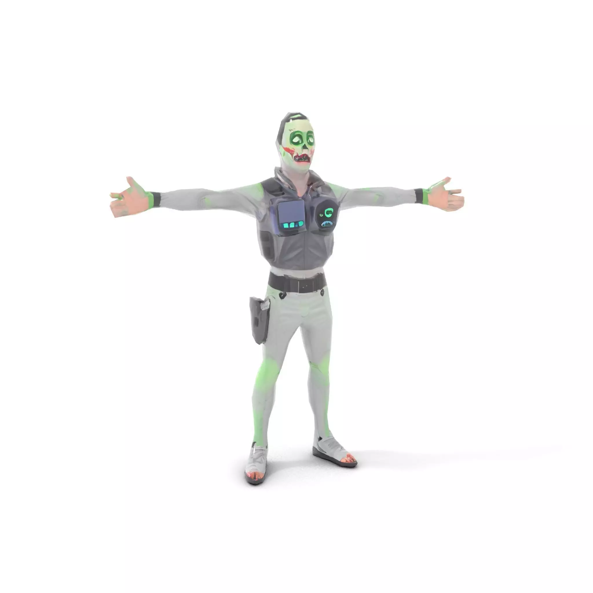 Neon Zombie Character model pack Low-poly 3D model_13