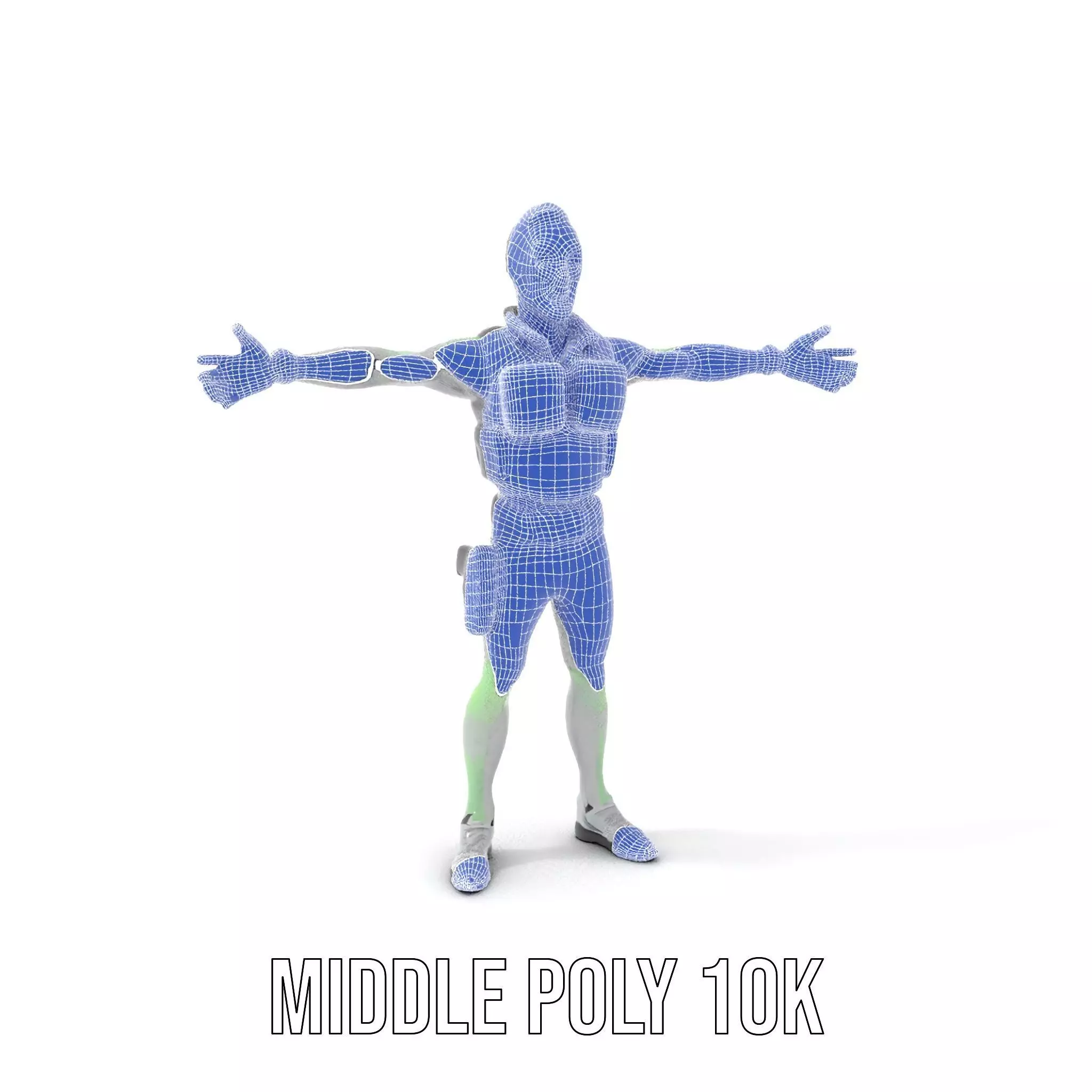 Neon Zombie Character model pack Low-poly 3D model_5