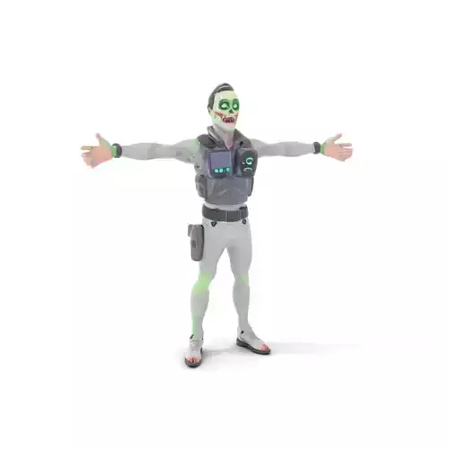 Neon Zombie Character model pack Low-poly 3D model
