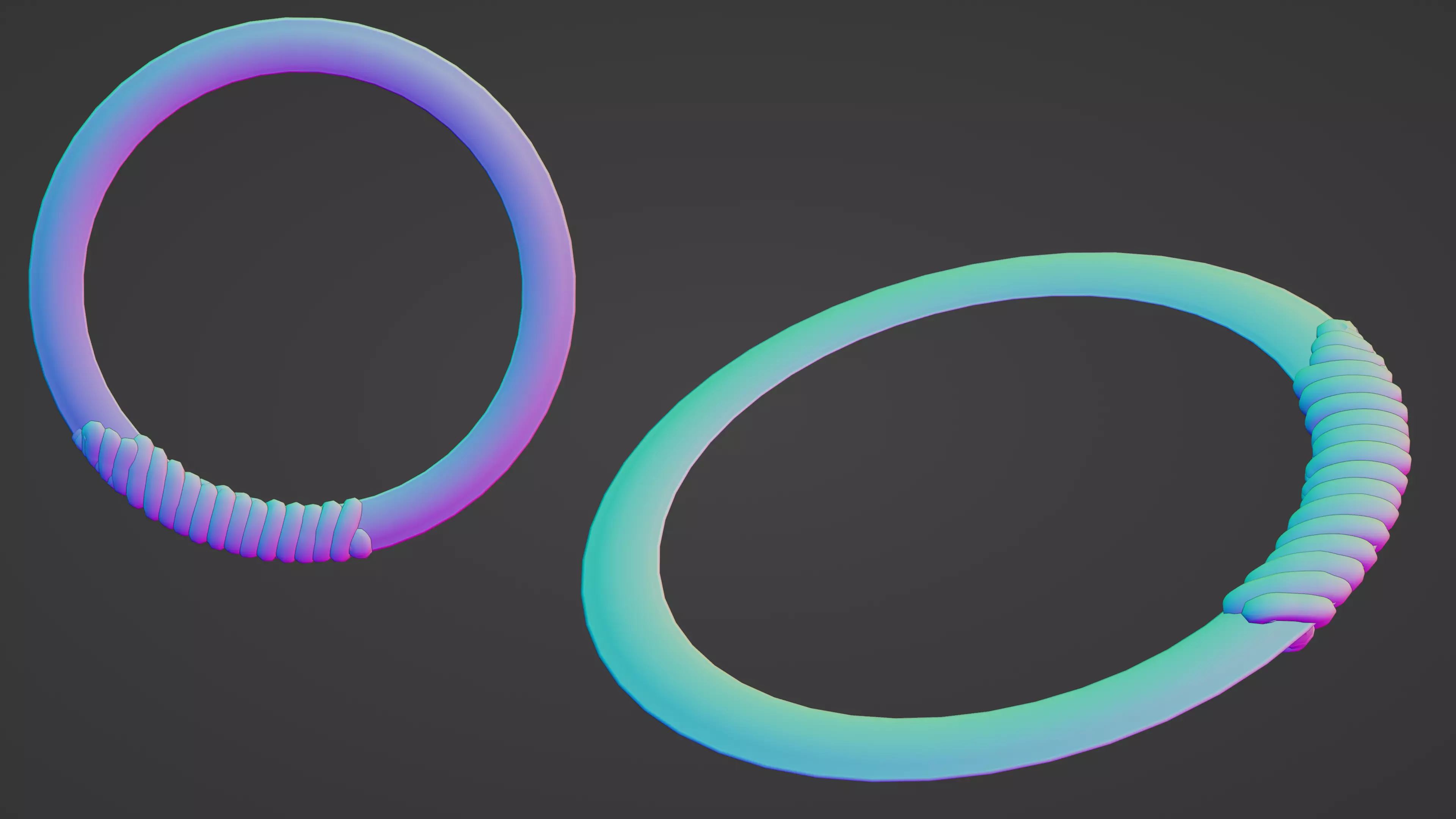 Kanawa ninja weapon Low-poly 3D model_5