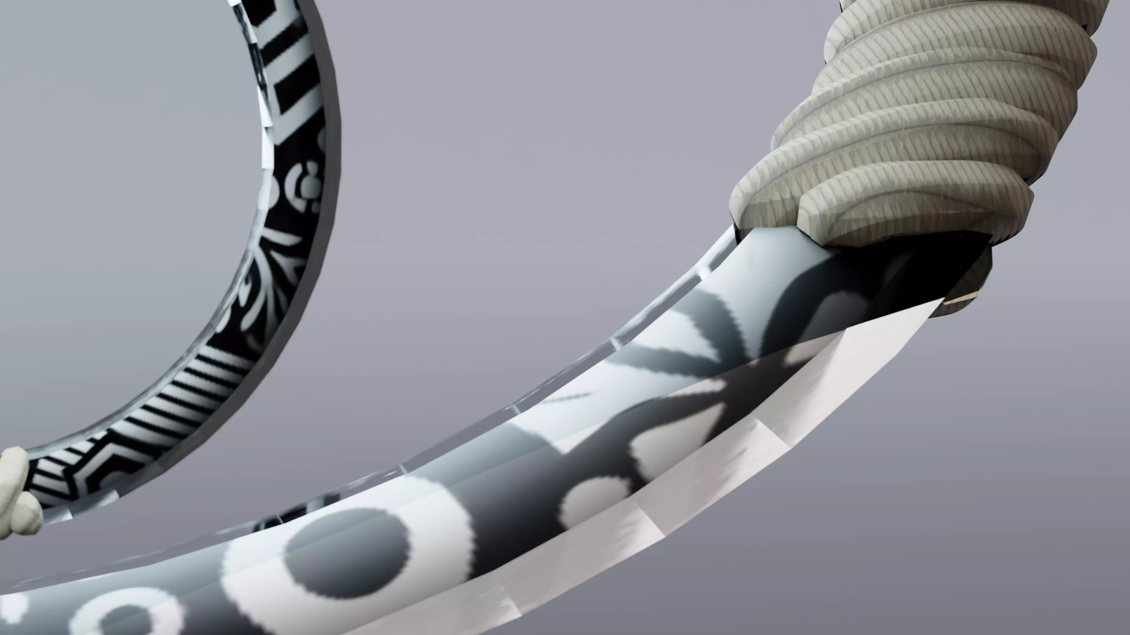 Kanawa ninja weapon Low-poly 3D model_4