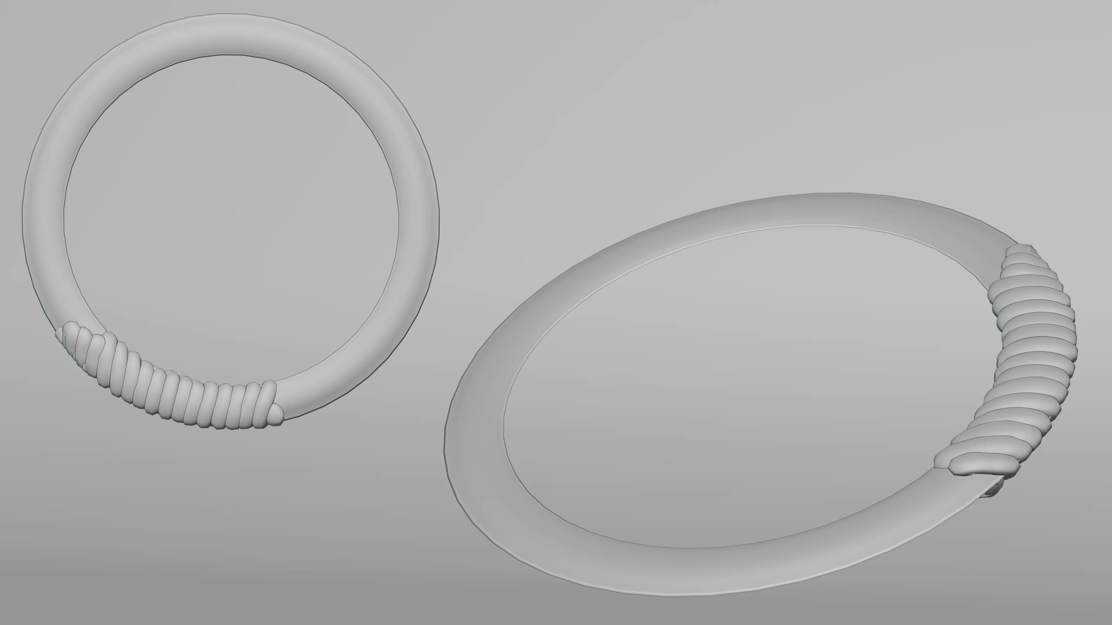 Kanawa ninja weapon Low-poly 3D model_2