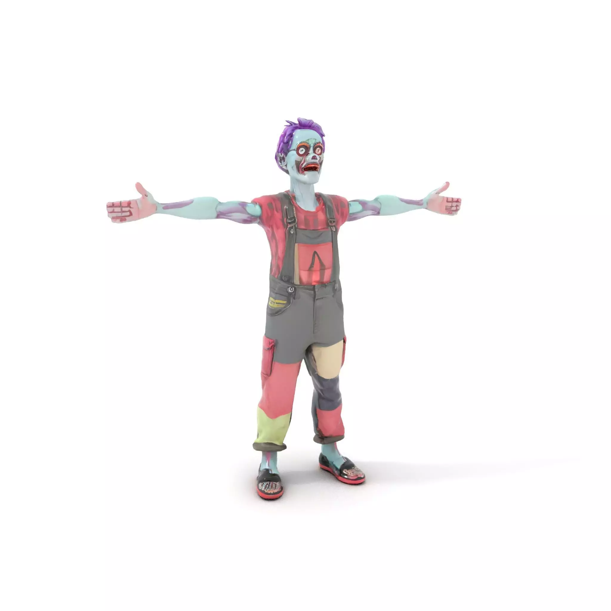 Patchwork Zombie model pack Low-poly 3D model_0
